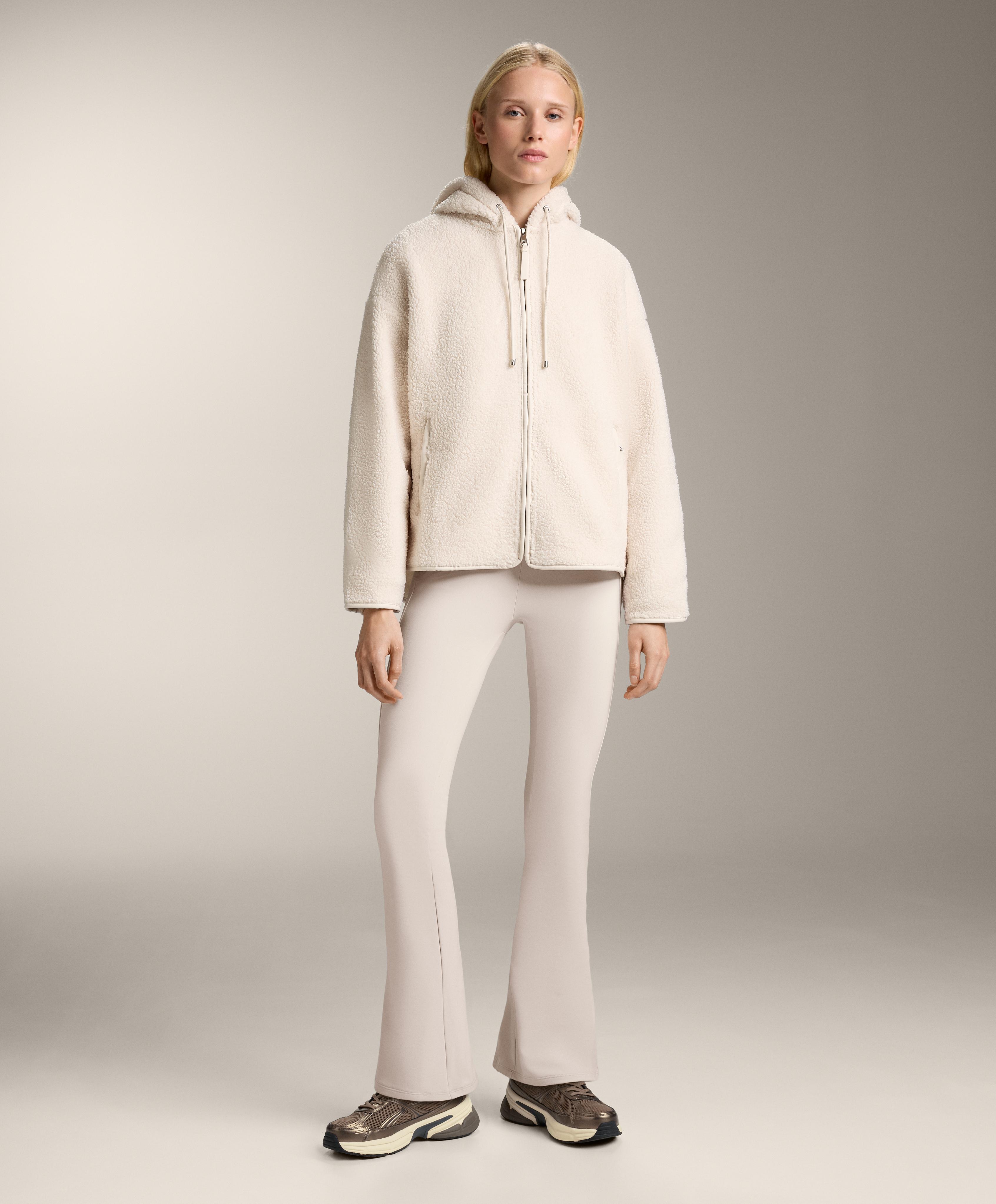 Faux-shearling hooded jacket - Sale