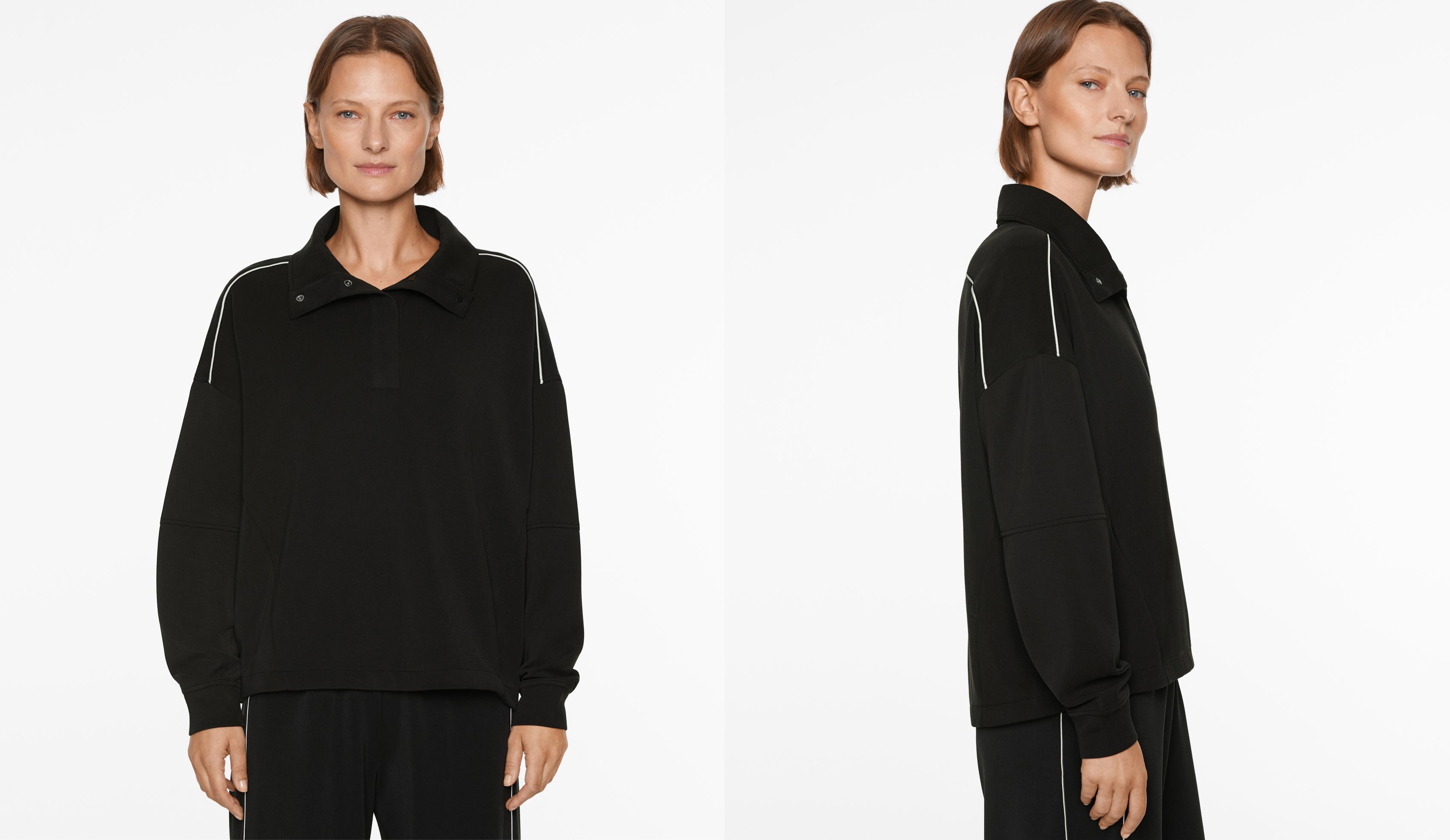 Boxy sweatshirt with modal