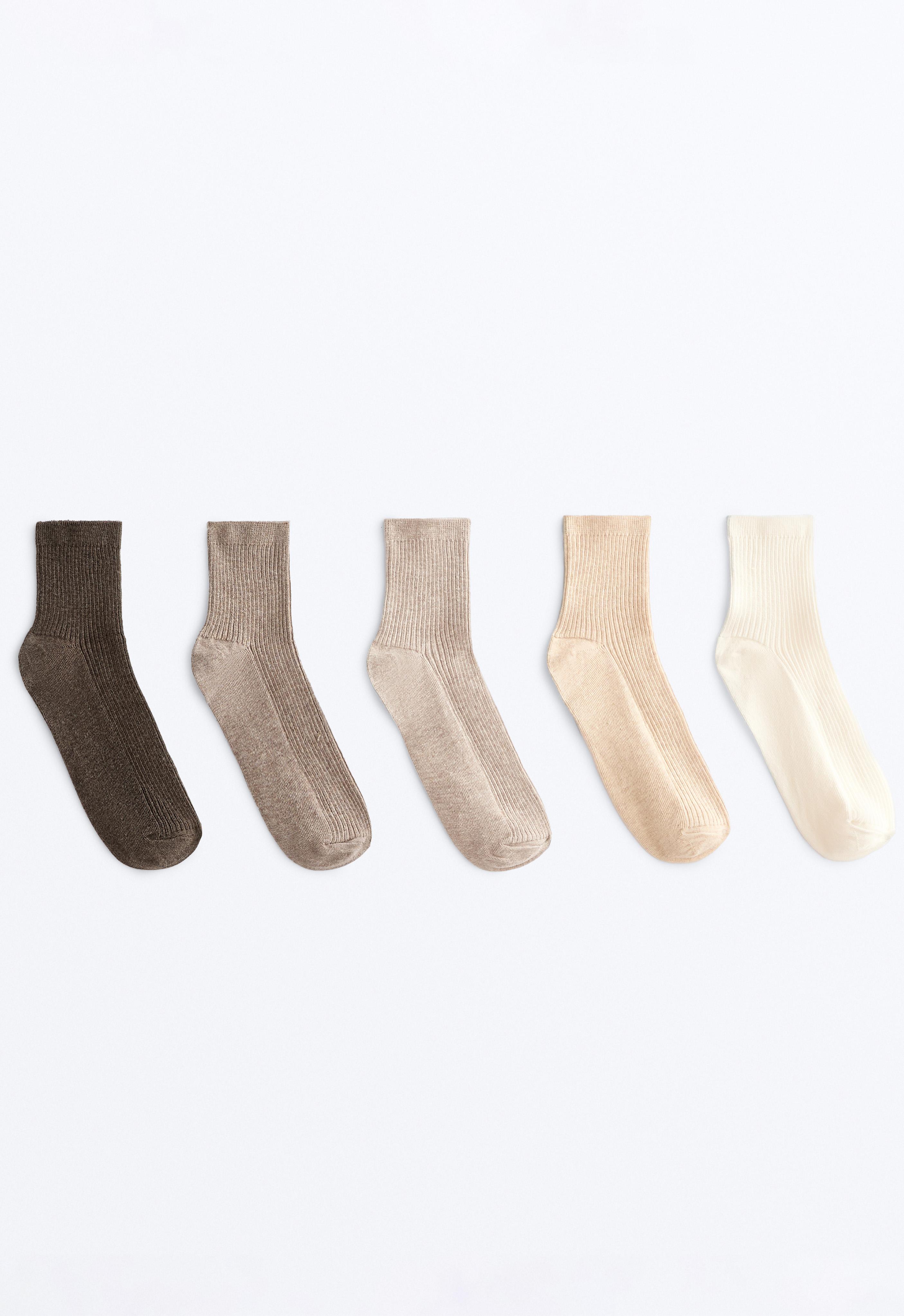 5 pairs of quarter cotton socks