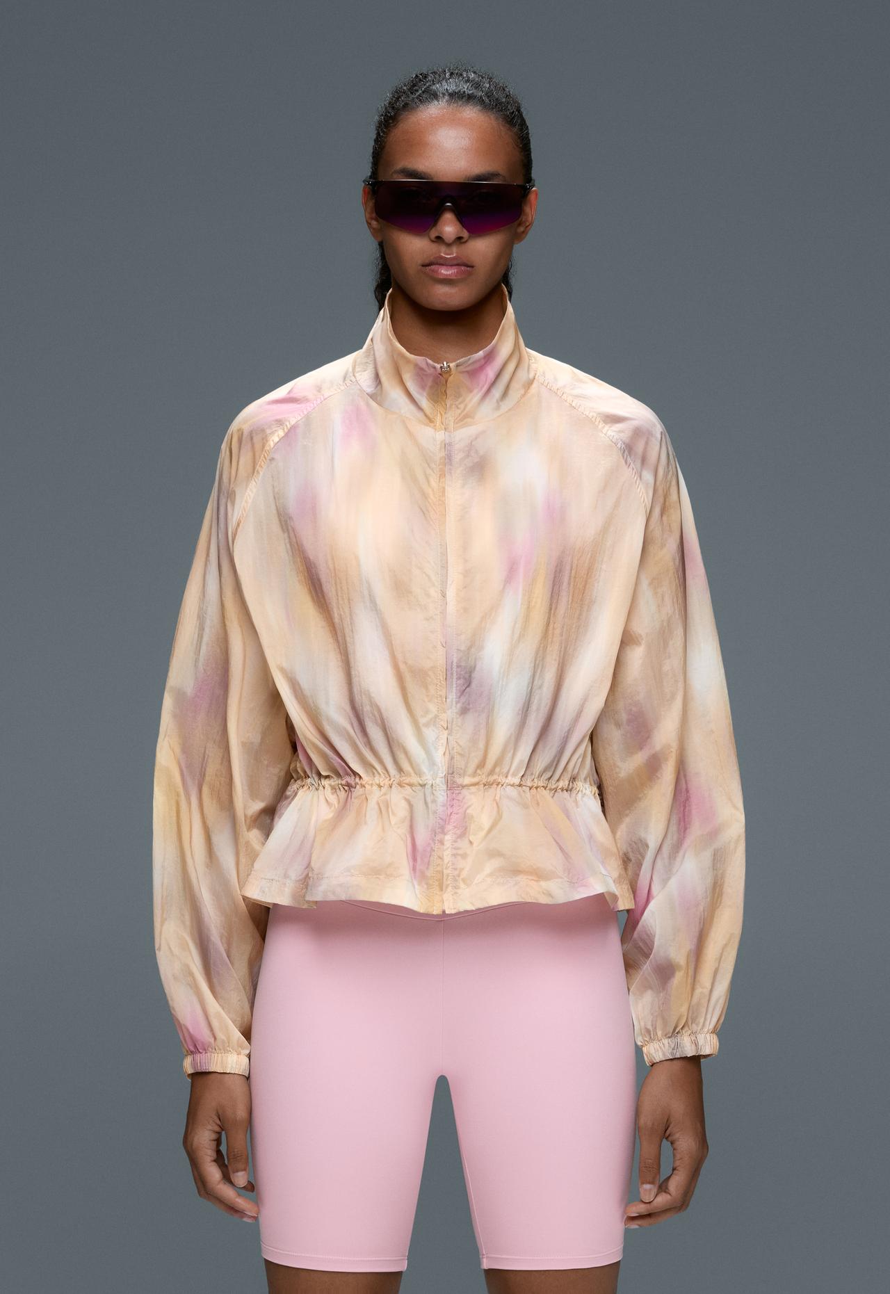 Tie-dye track jacket — BUTTER YELLOW