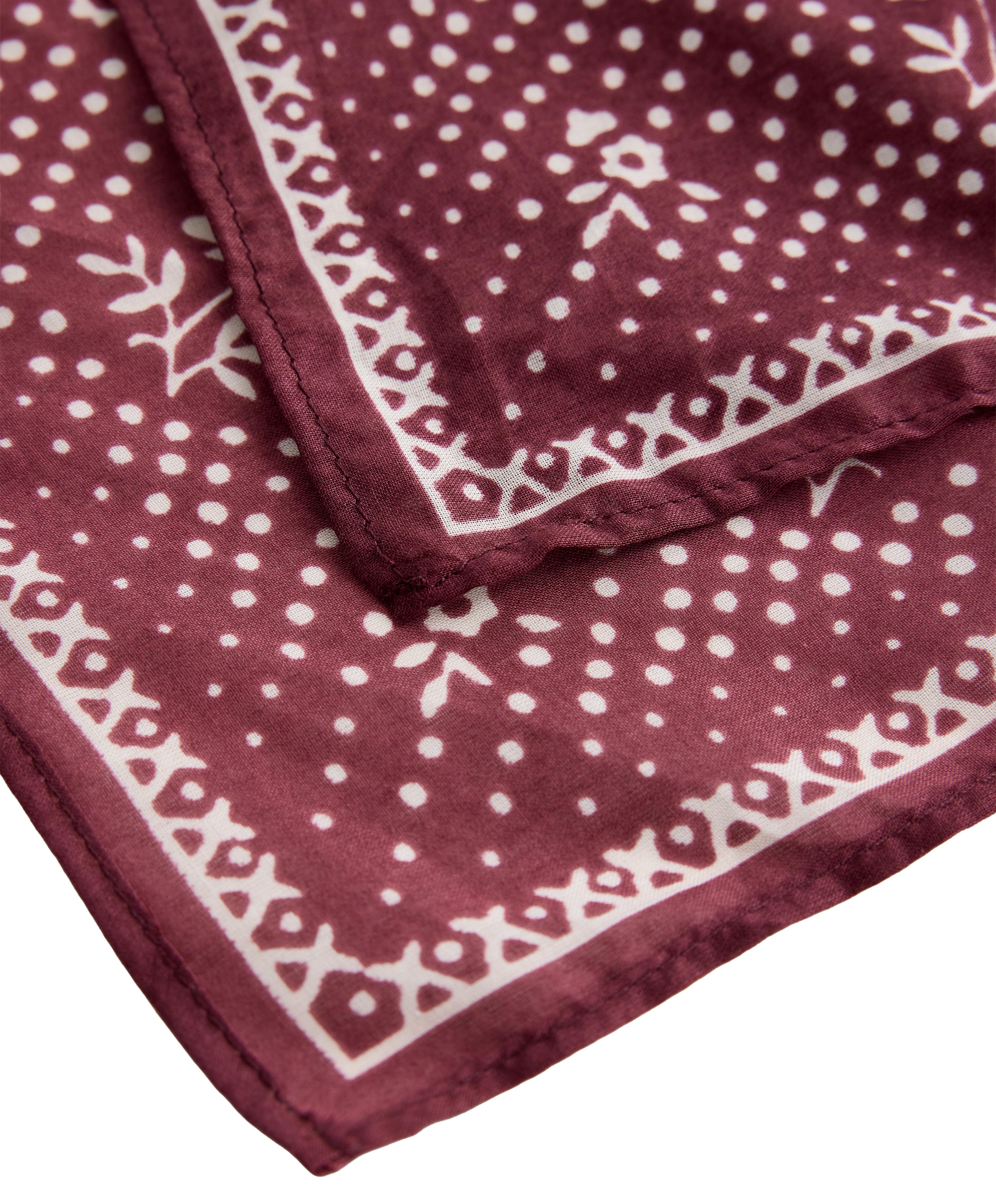 100% cotton print bandana — BURGUNDY