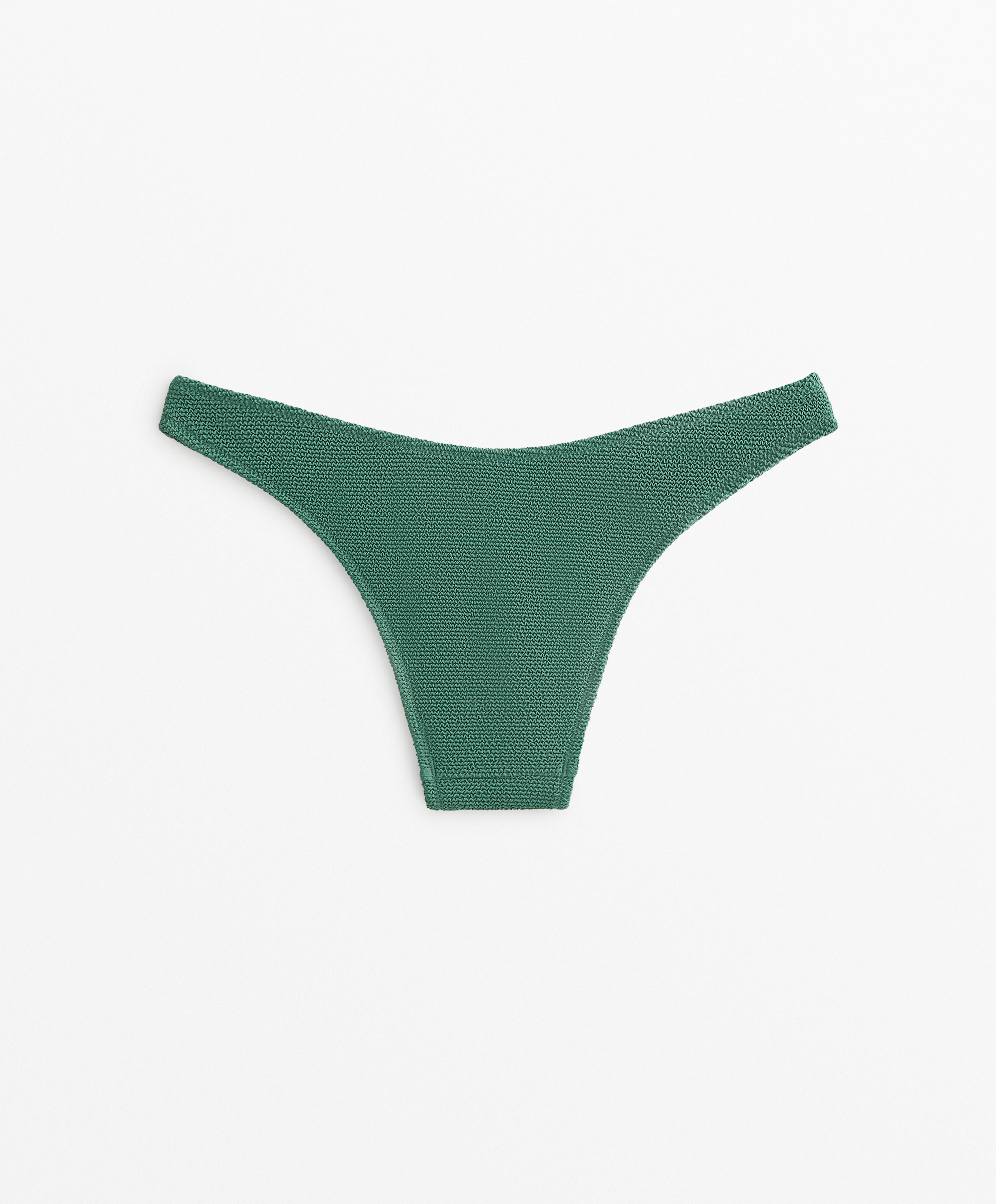 Bas de bikini à couvrance moyenne crinkle coupe U