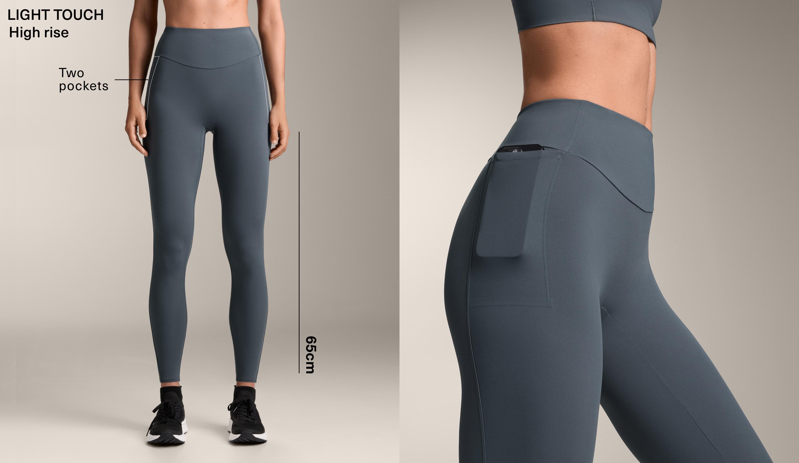 Knöchellange High-Rise-Leggings Light Touch mit Taschen, 65 cm Knöchellange High-Rise-Leggings Light Touch mit Taschen, 65 cm