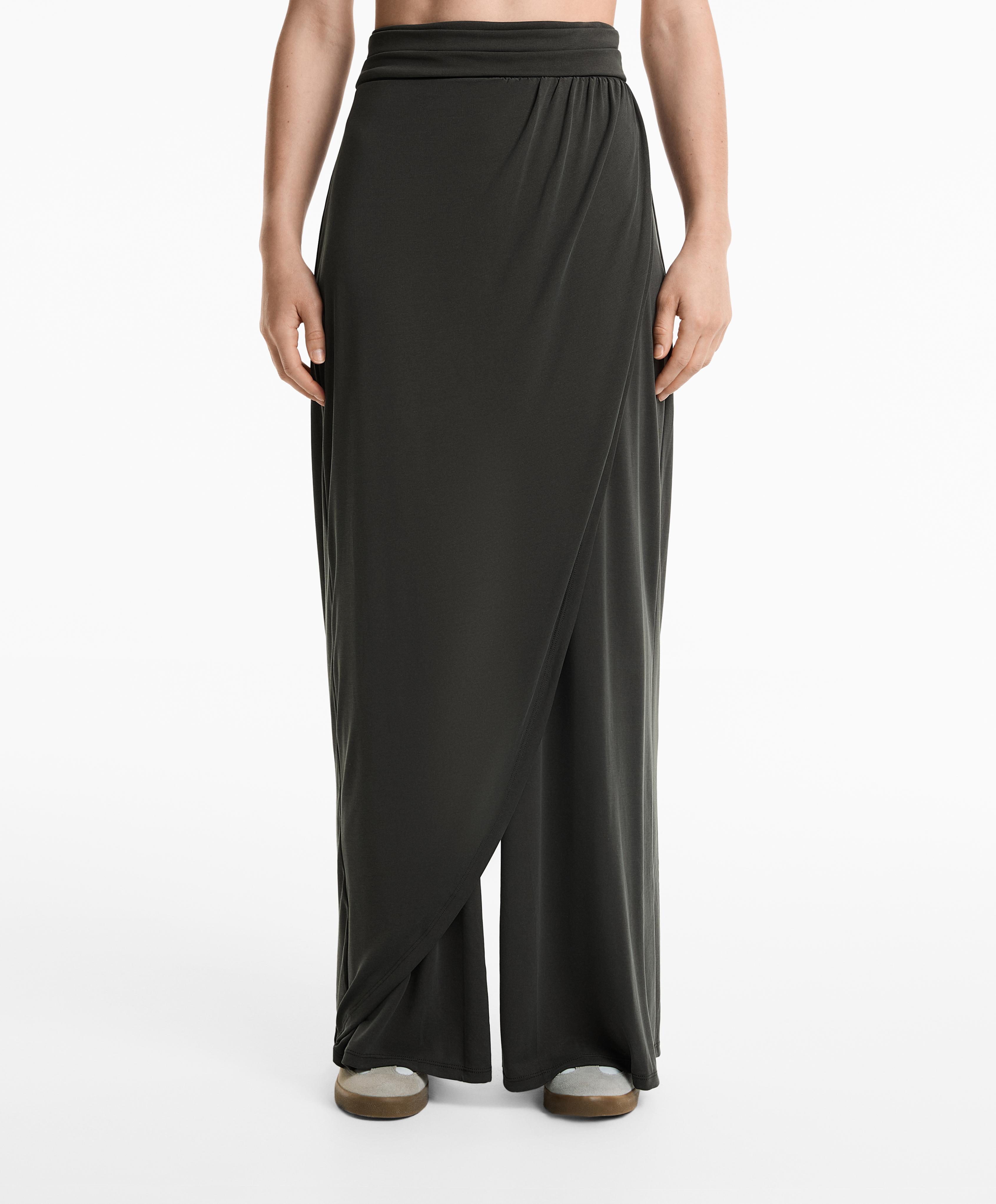Fließende Wickelhose mit Modal