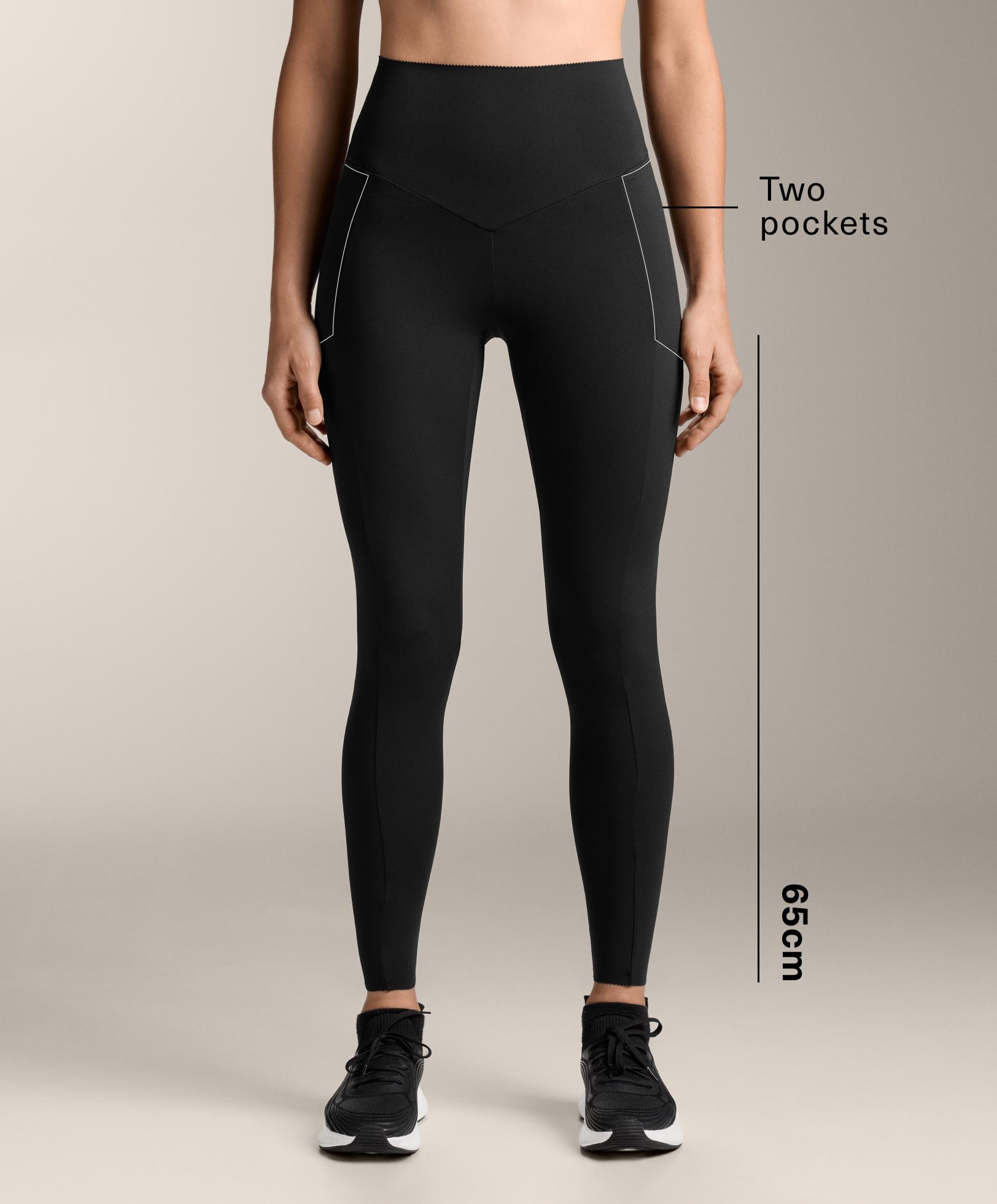 Bilek hizasında yüksek belli Compressive cepli tayt 65 cm Bilek hizasında yüksek belli Compressive cepli tayt 65 cm