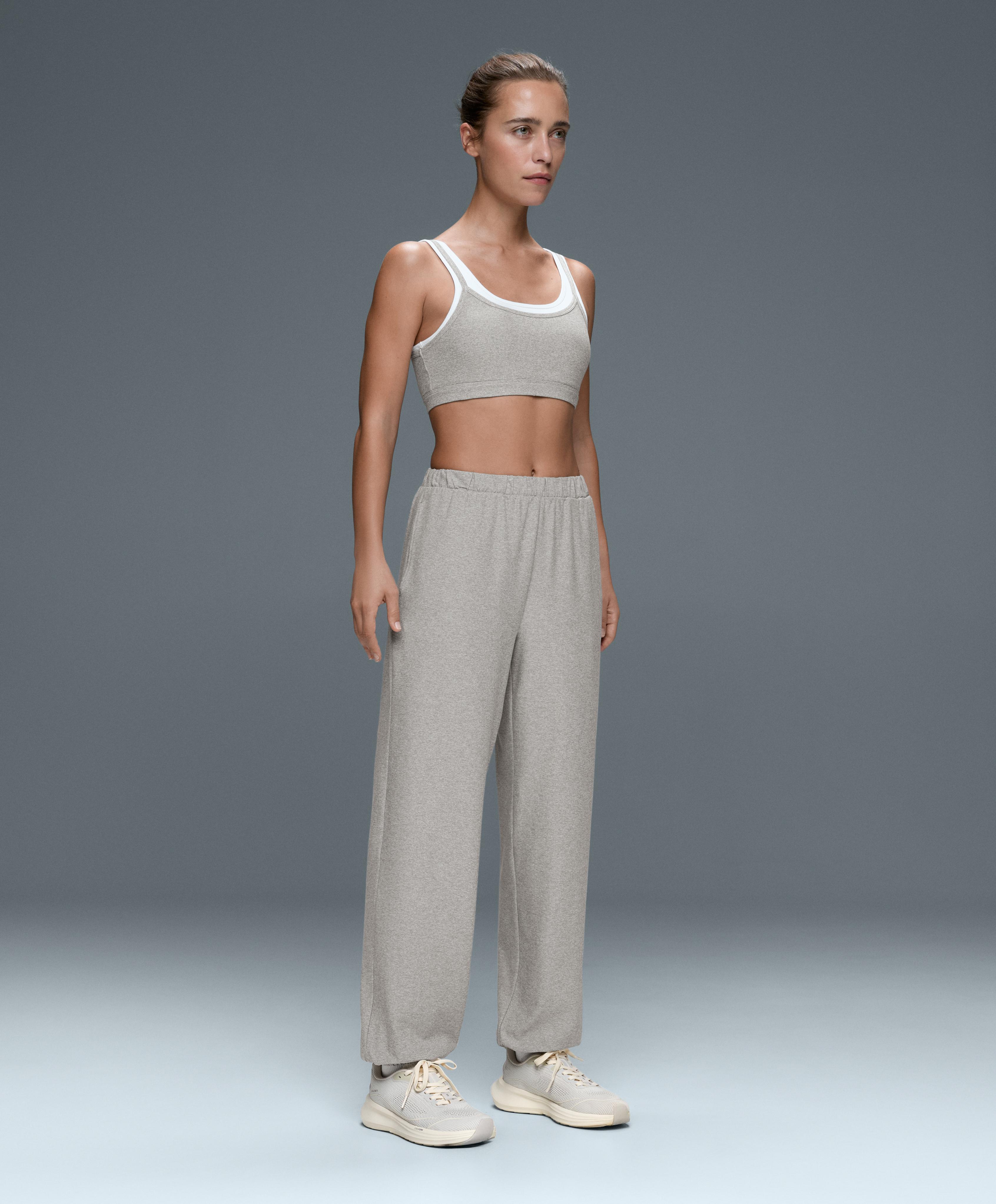 Comfortlux heathered joggers — GREY MELANGE