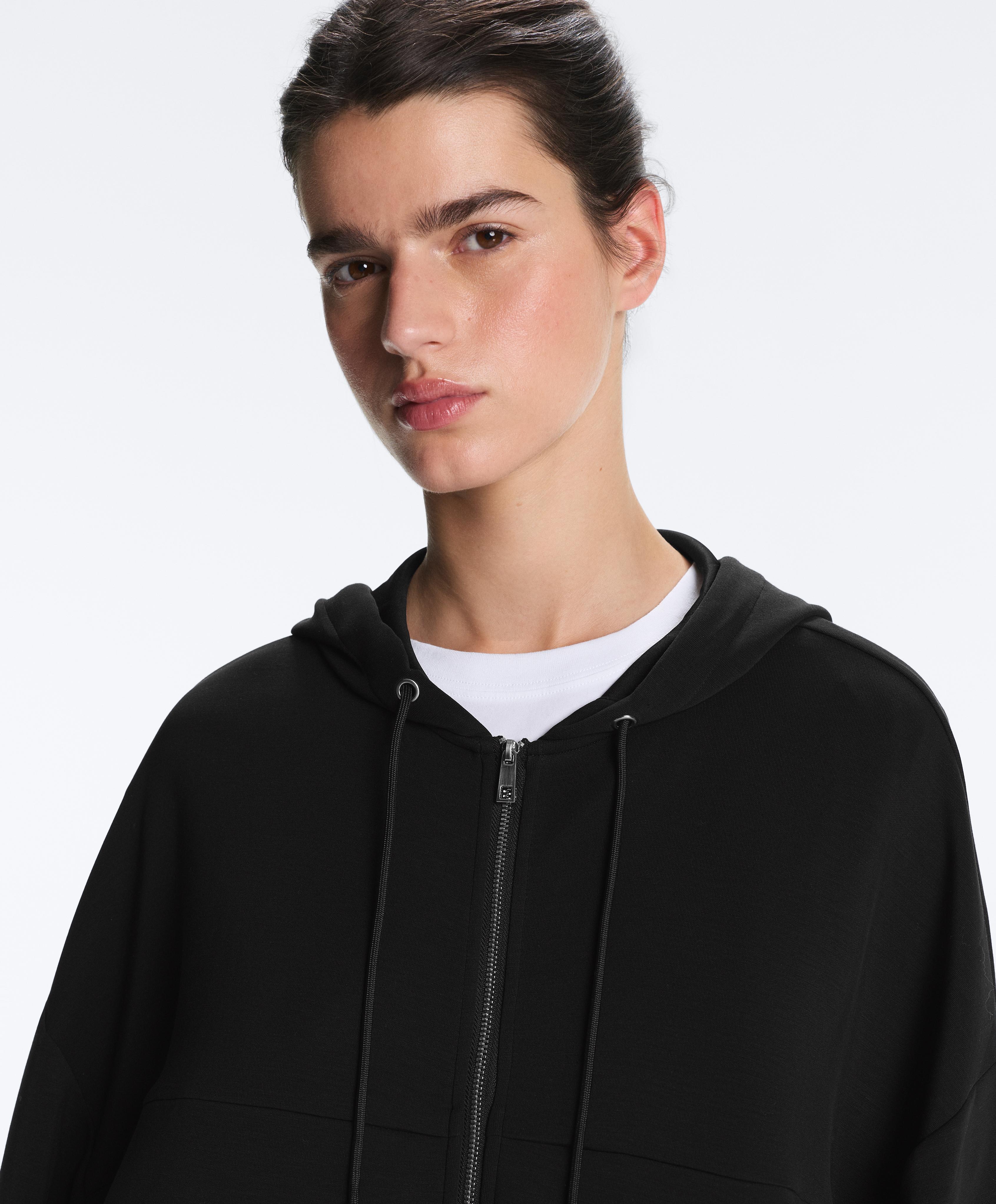 Sweat zippé avec modal au toucher doux Sweat zippé avec modal au toucher doux