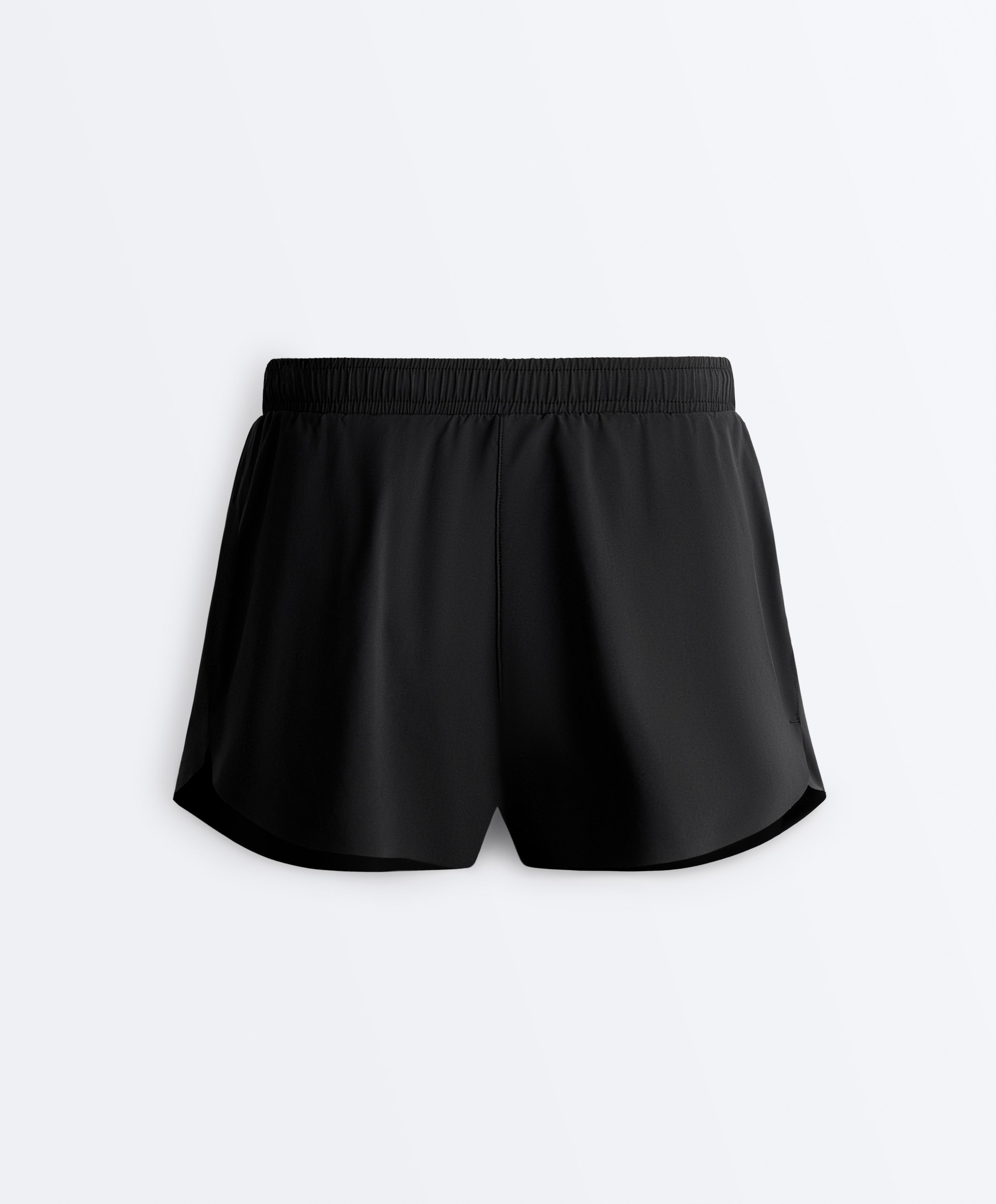 6cm mid-rise technical shorts — BLACK