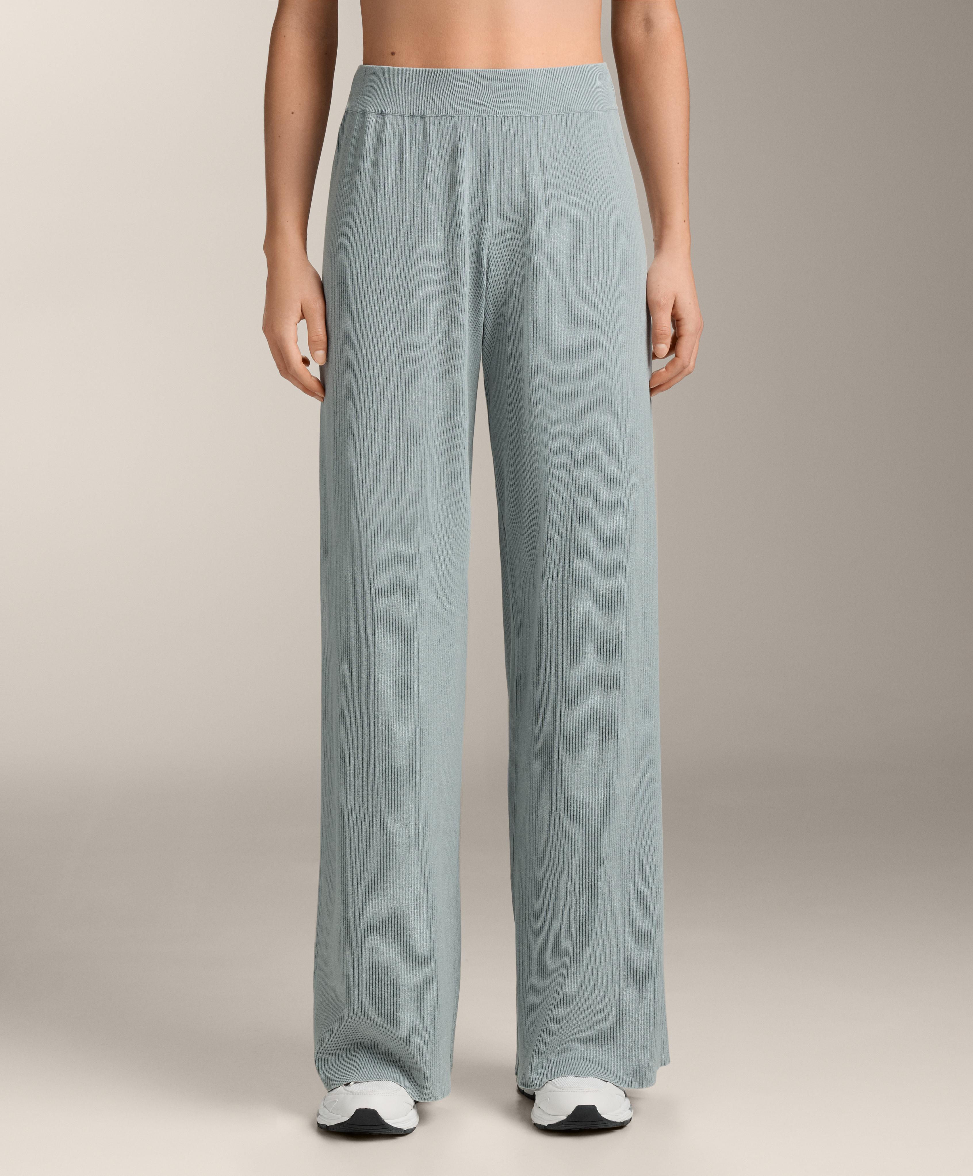 Gerade Hose aus Waschstrick Gerade Hose aus Waschstrick