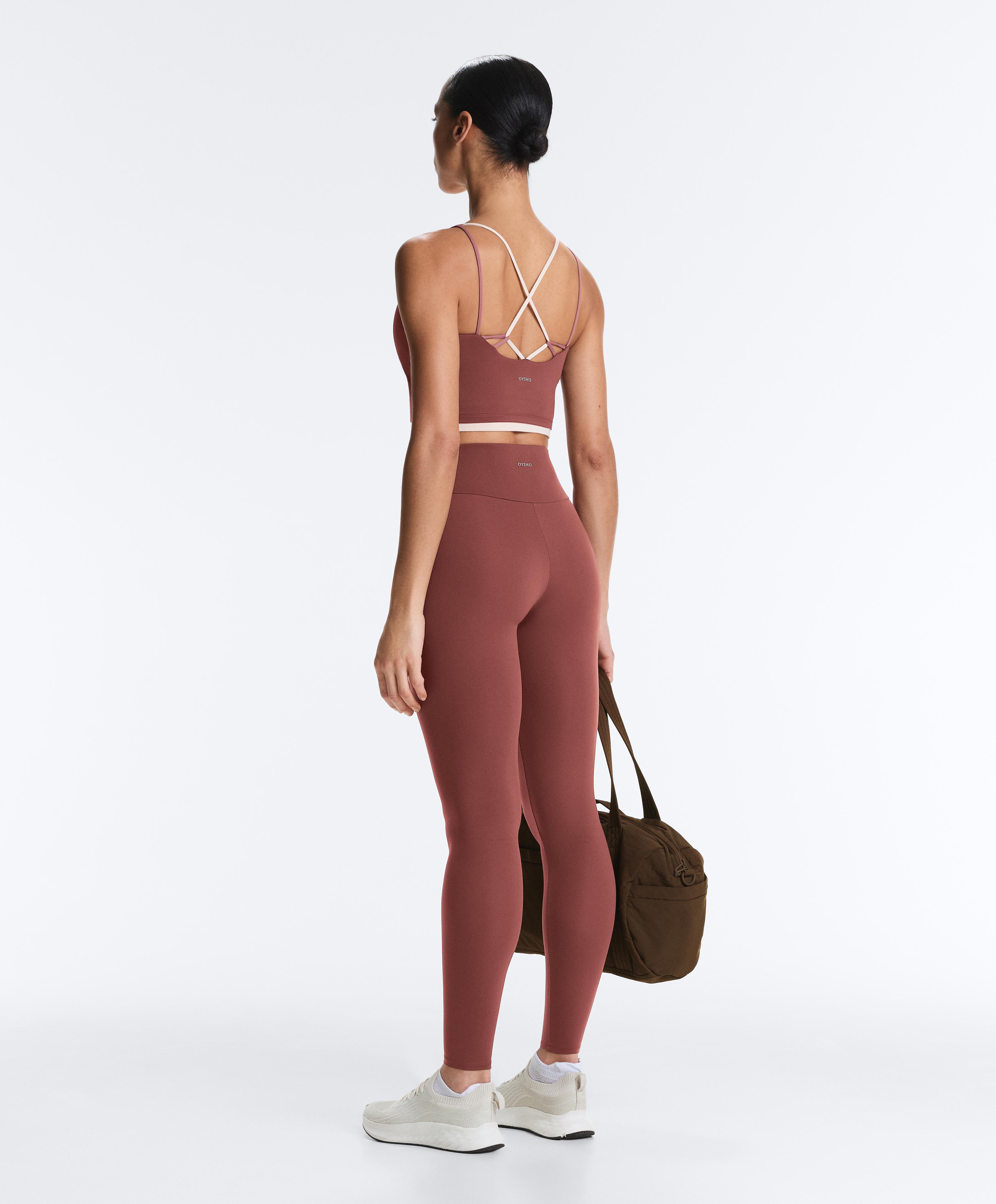 Comfortlux high-waisted ankle-length leggings — MAHOGANY