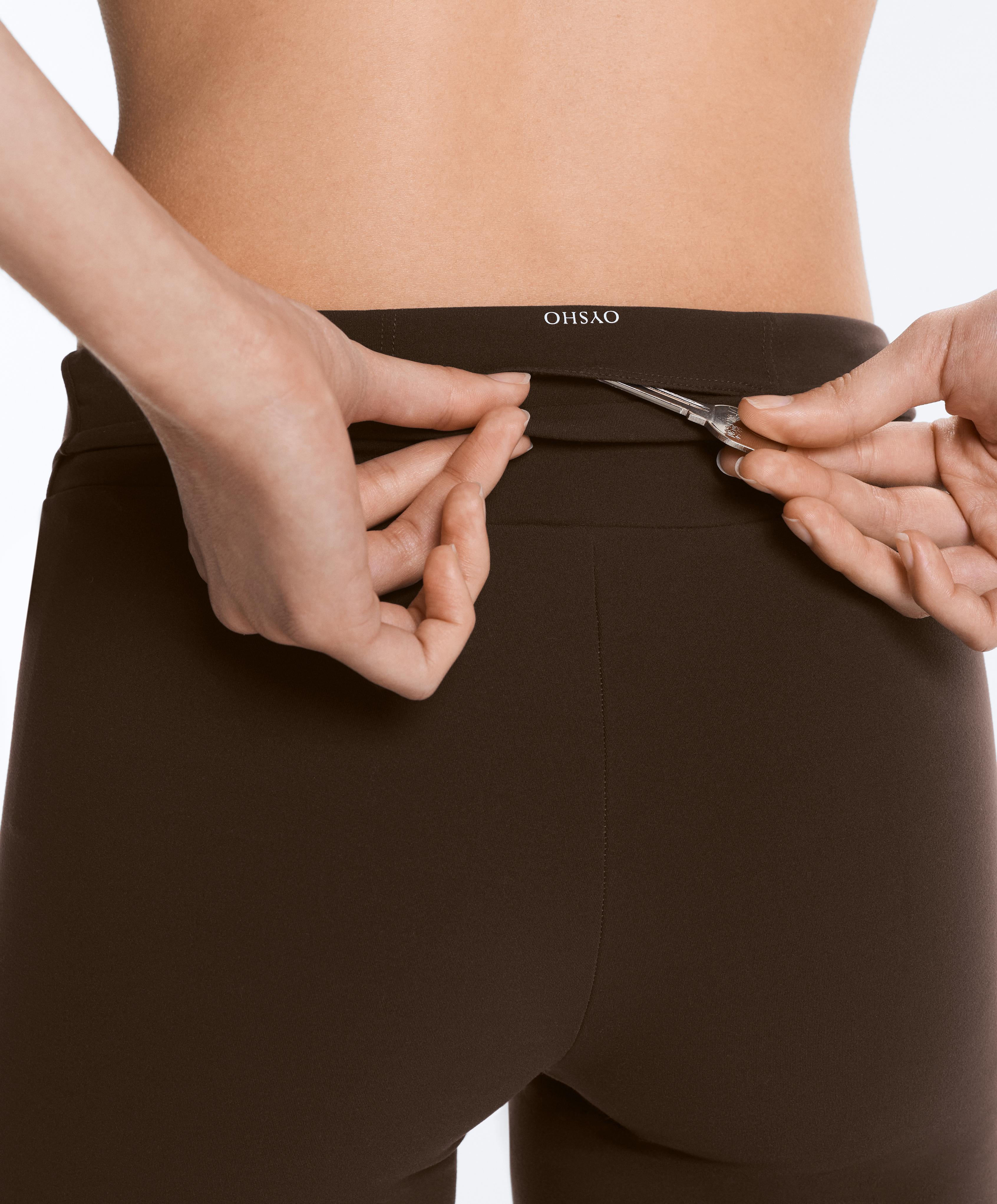 Comfortlux high-waisted 10cm hot pants — DARK BROWN