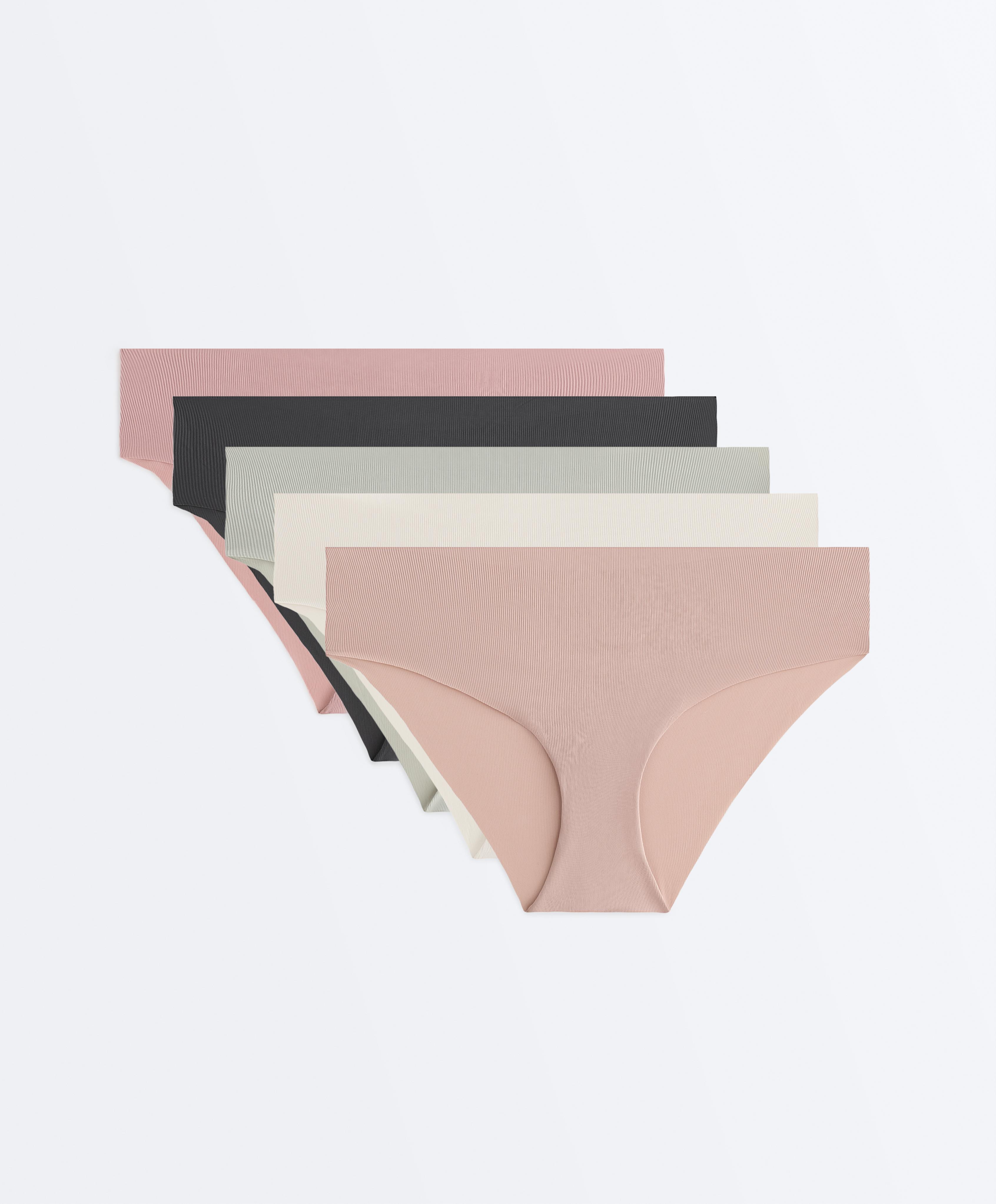 5 laser-cut lightweight polyamide blend hipster briefs