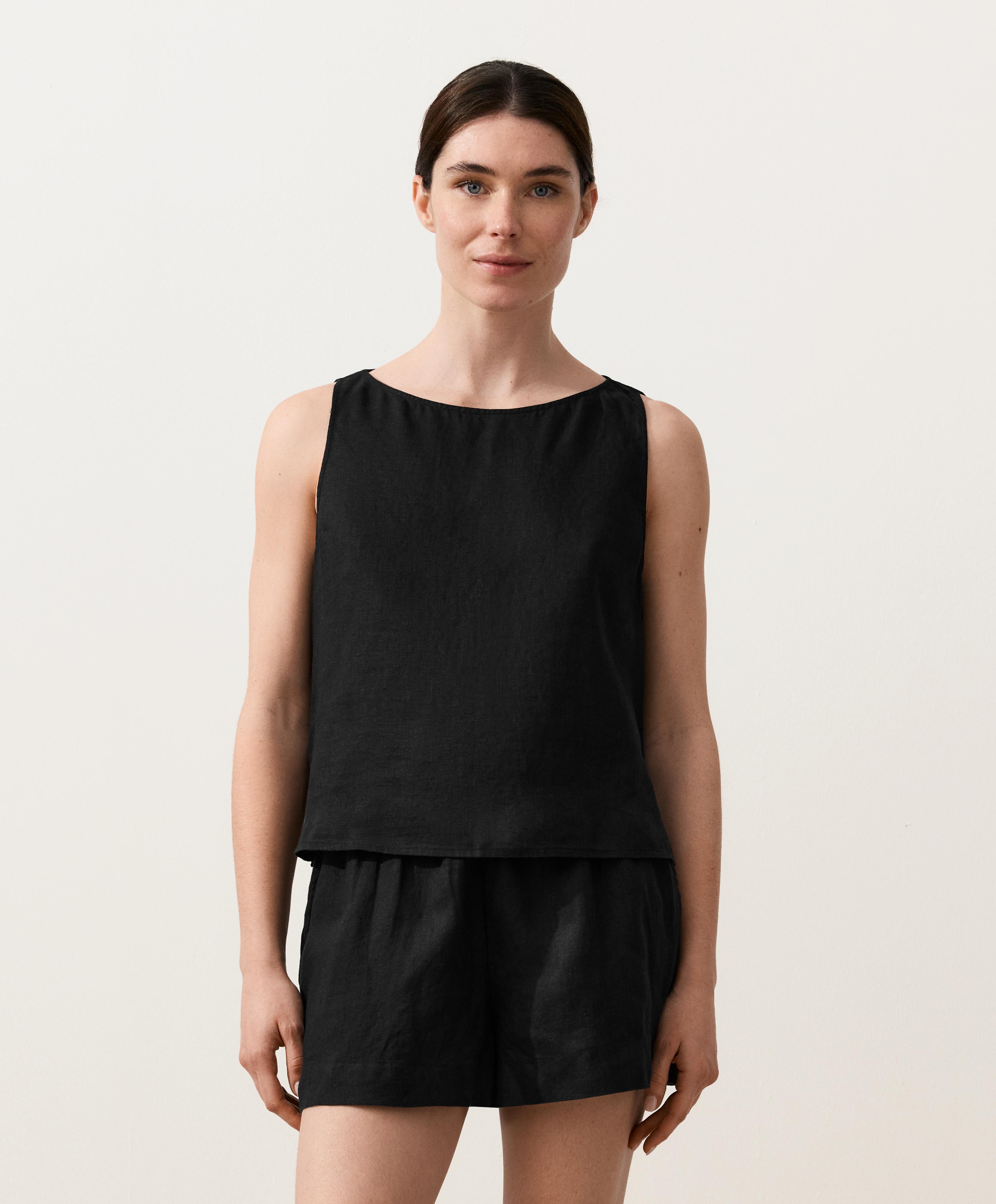 Kvadrātveida tops no 100% lina Kvadrātveida tops no 100% lina