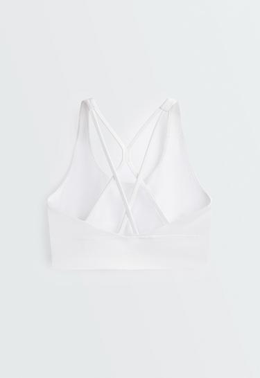 Medium support Comfortlux sports bra with cup — WHITE  7