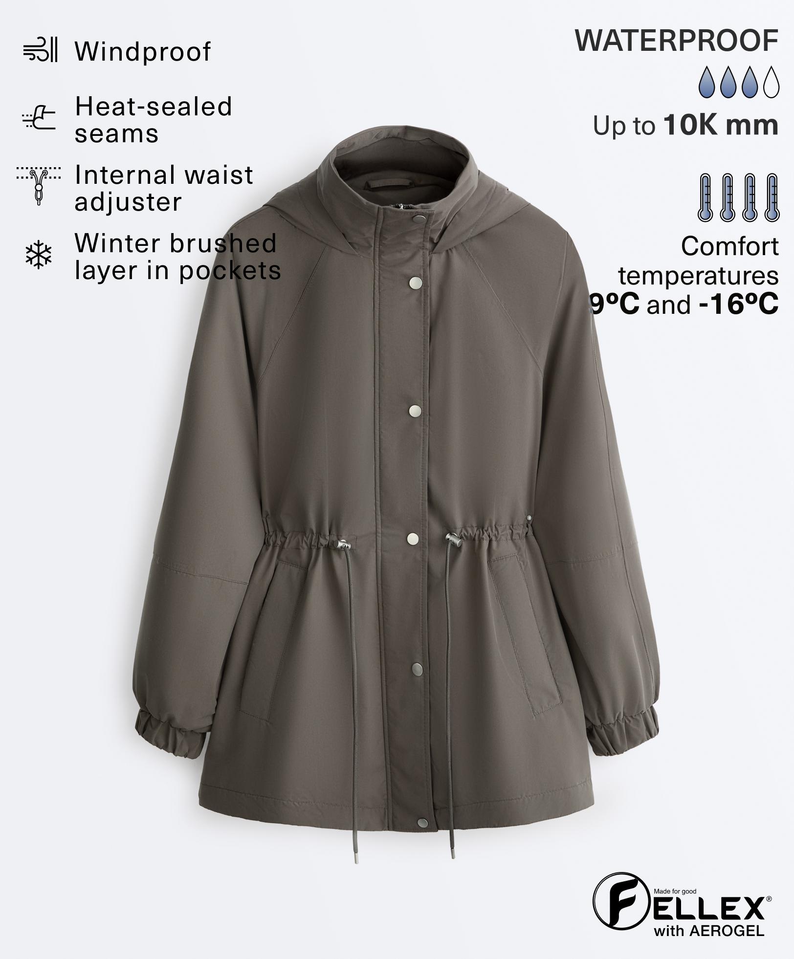 FELLEX® AEROGEL 10k waterproof padded jacket — CHARCOAL GREY