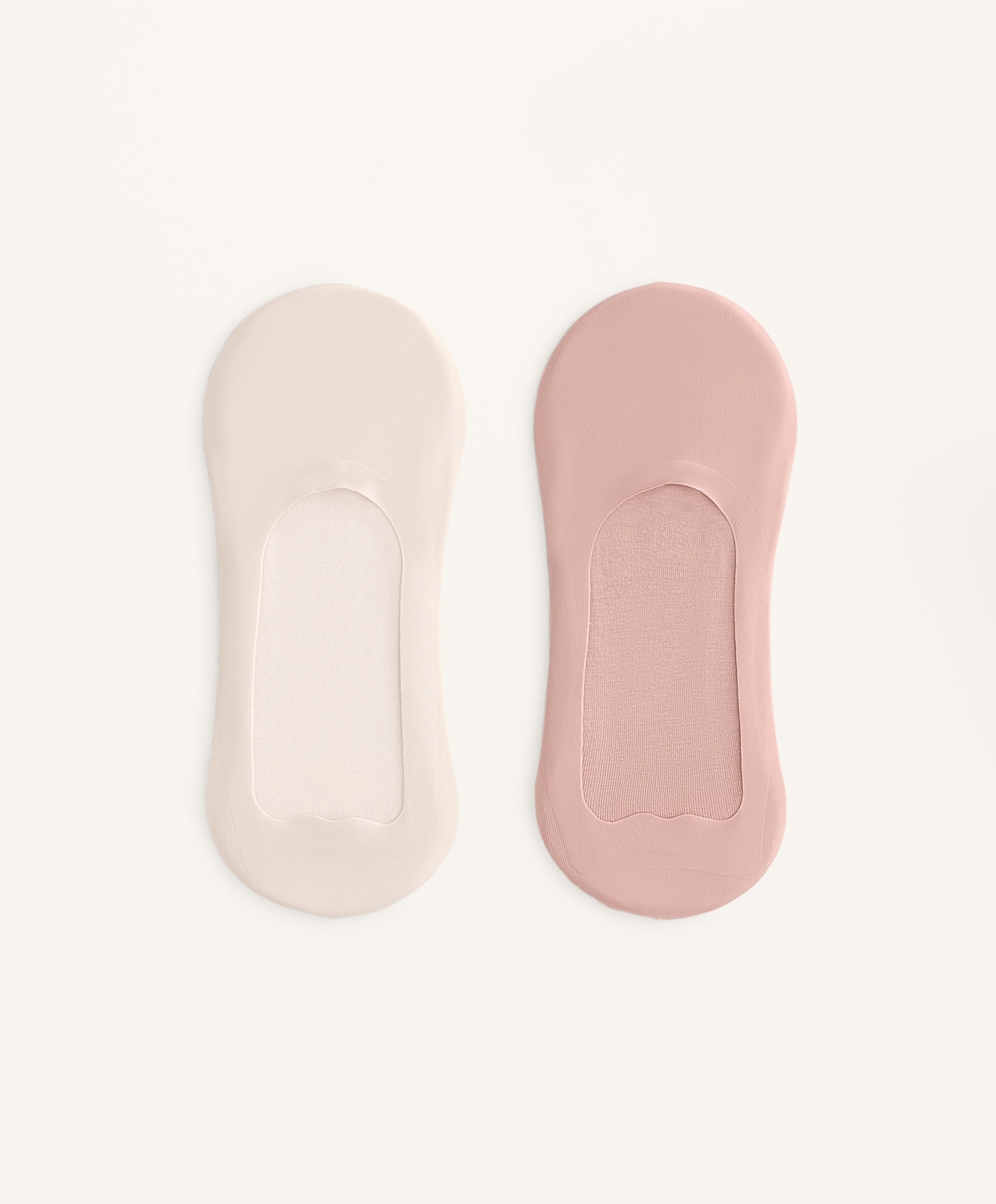 2 pares de calcetines invisibles con microfibra medium cut
