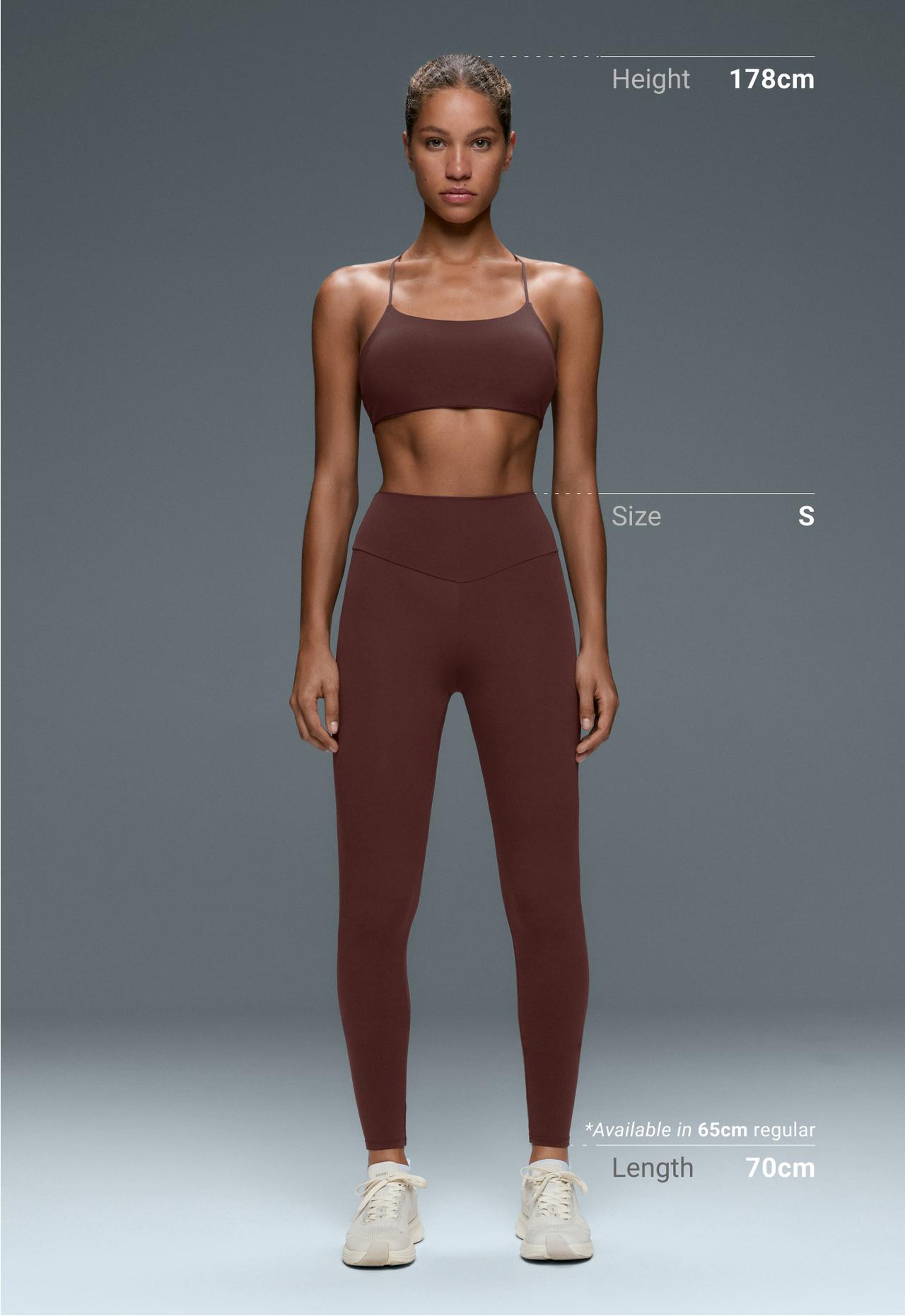 Ankle-length High rise Comfortlux leggings — CHOCOLATE