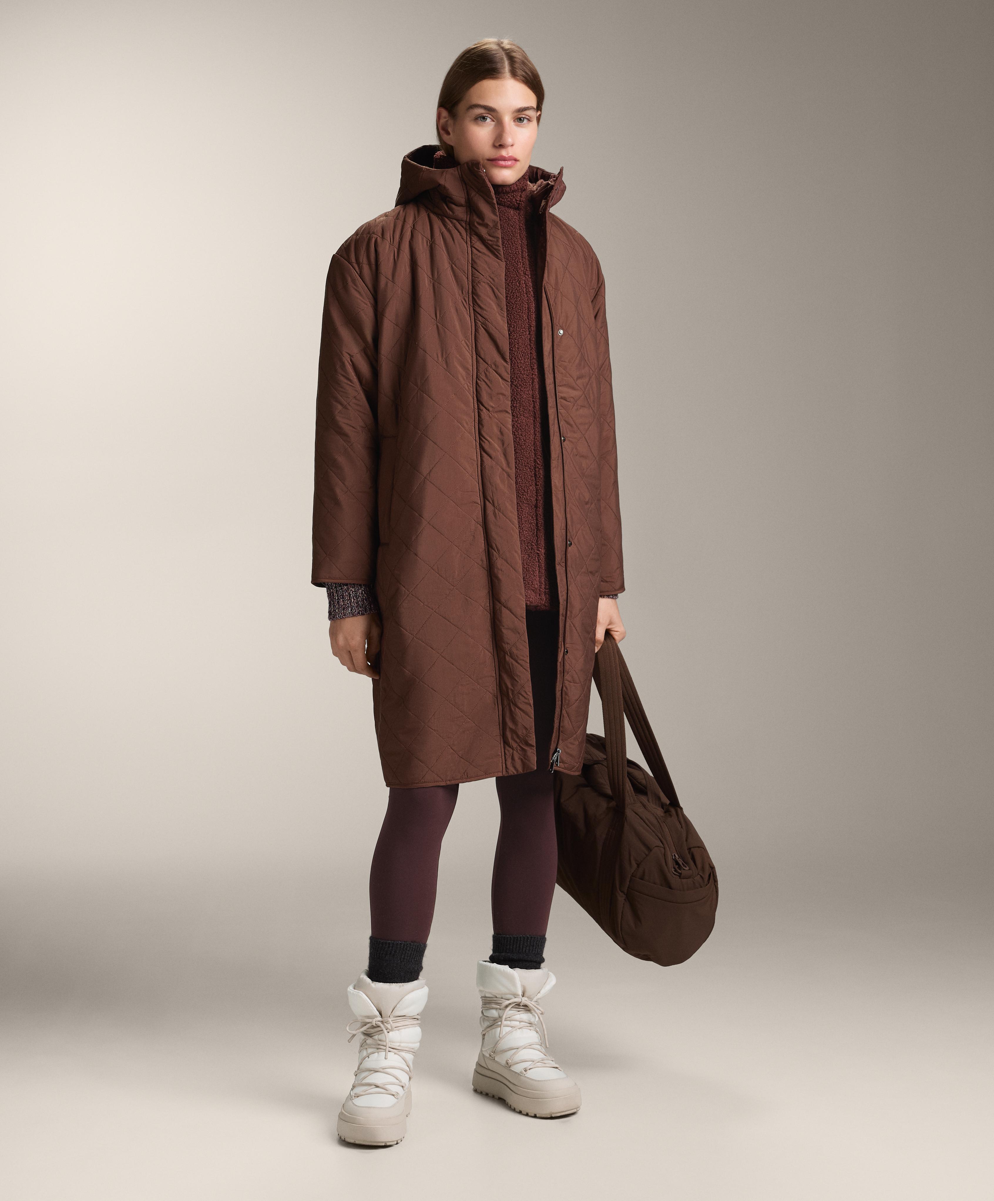 Long water-repellent FELLEX® AEROGEL padded jacket — RUST