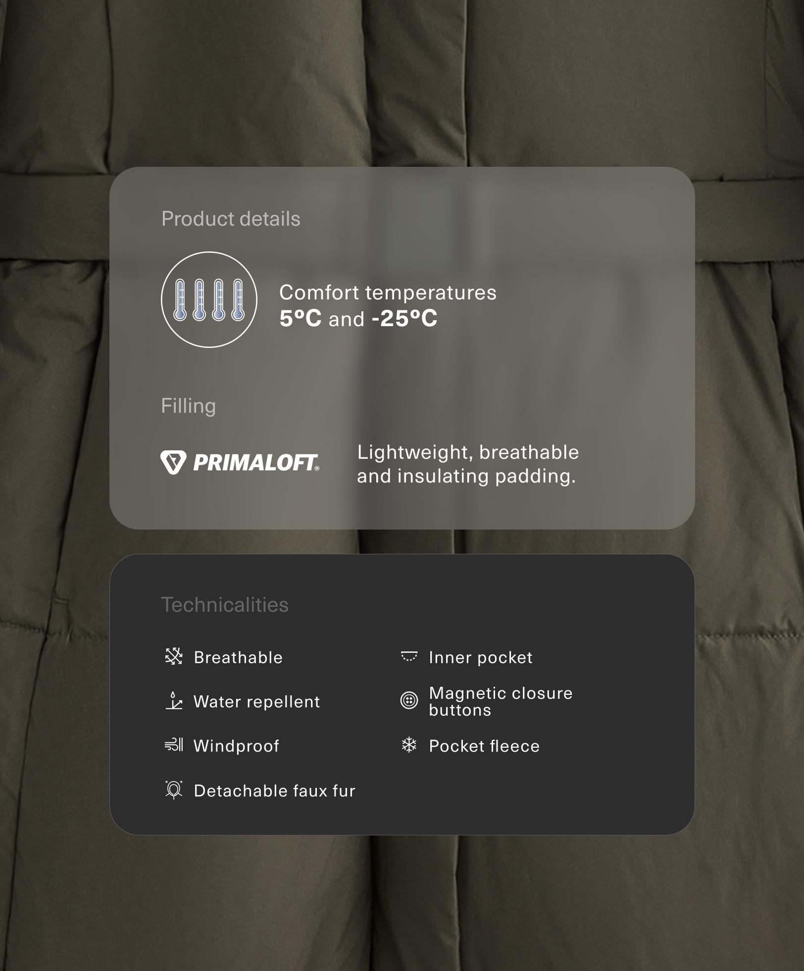 Μακρύ φουσκωτό μπουφάν Primaloft® υδροαπωθητικό - Εκπτώσεις Μακρύ φουσκωτό μπουφάν Primaloft® υδροαπωθητικό - Εκπτώσεις