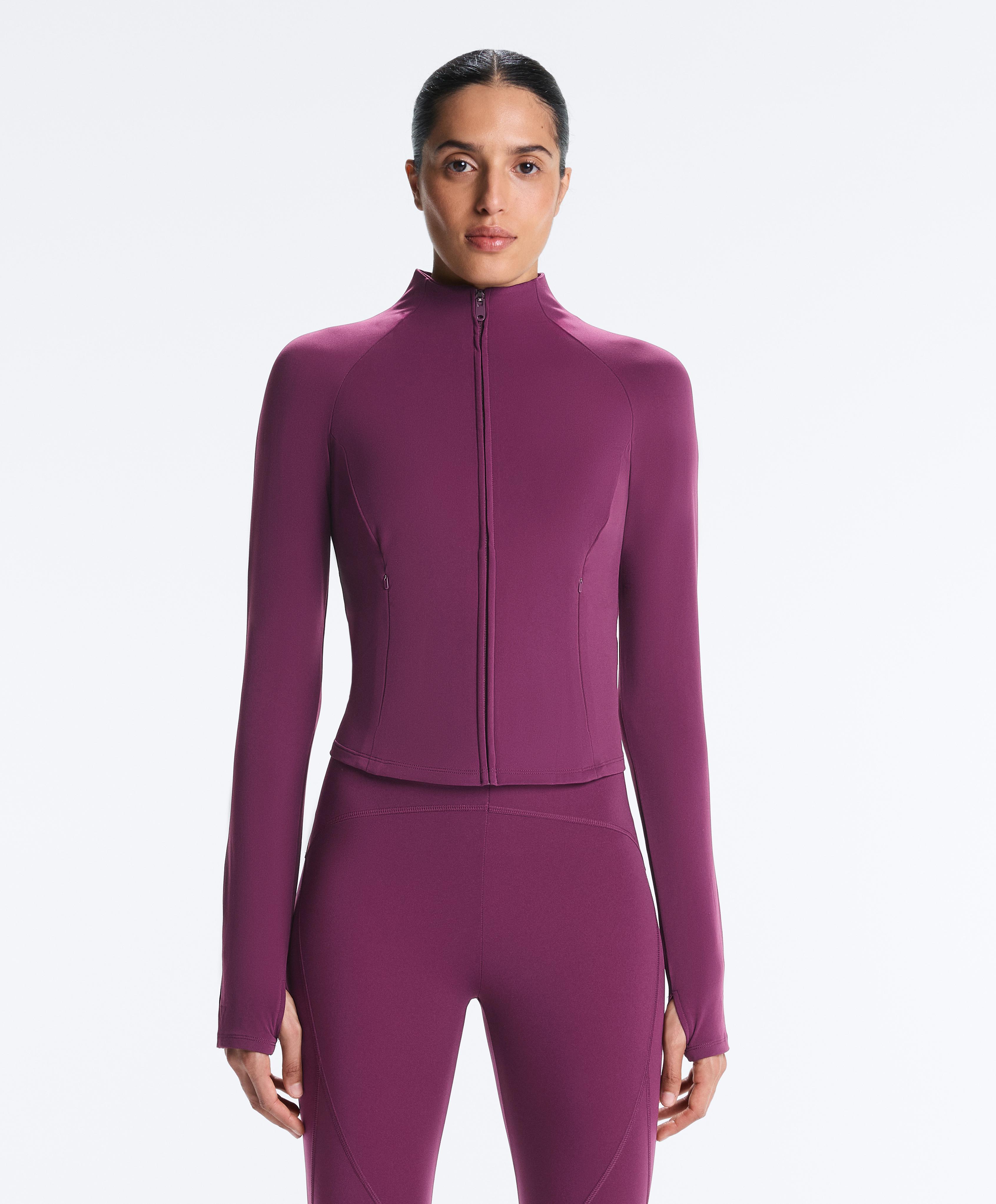 Light warm technical jacket — DARK PLUM