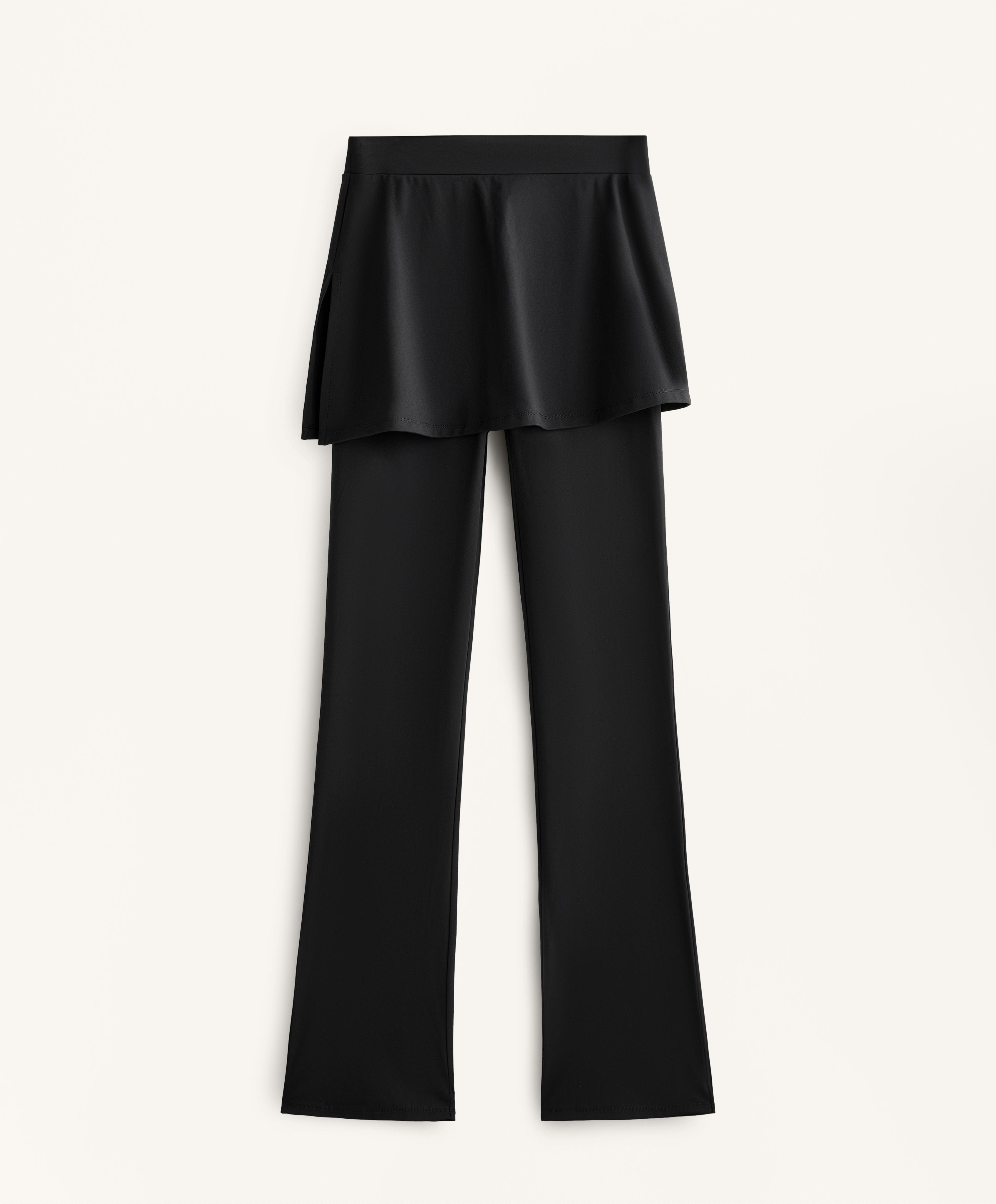 Comfortlux high-waisted flare trousers with skirt - Sale