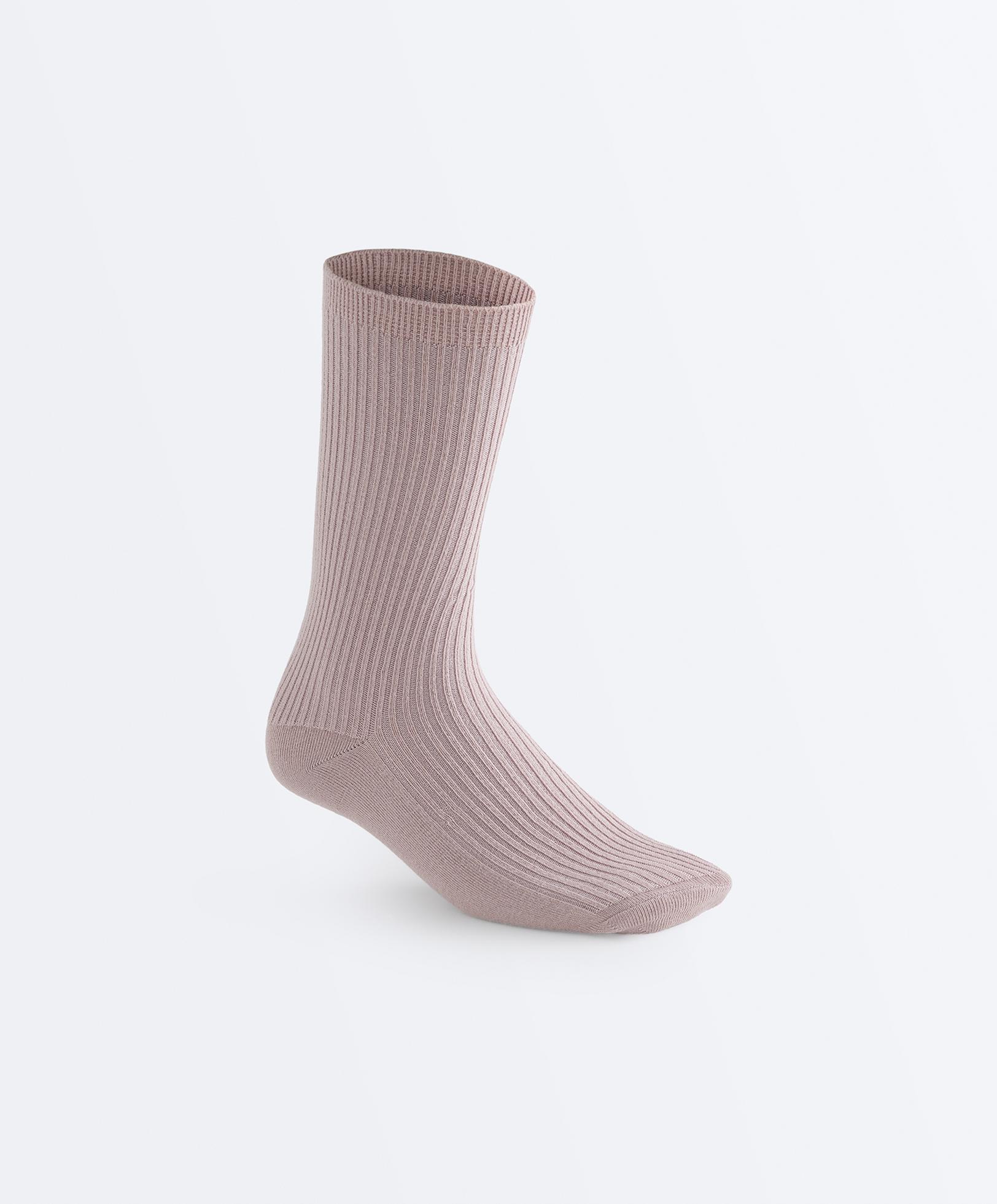 5 pairs of cotton blend classic socks — WASHED ROSE