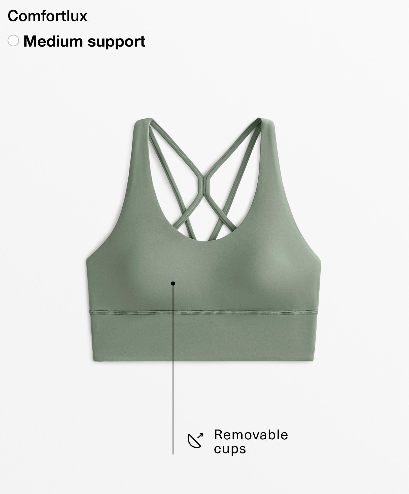 Sutiã de desporto comfortlux com suporte médio e copas Sutiã de desporto comfortlux com suporte médio e copas