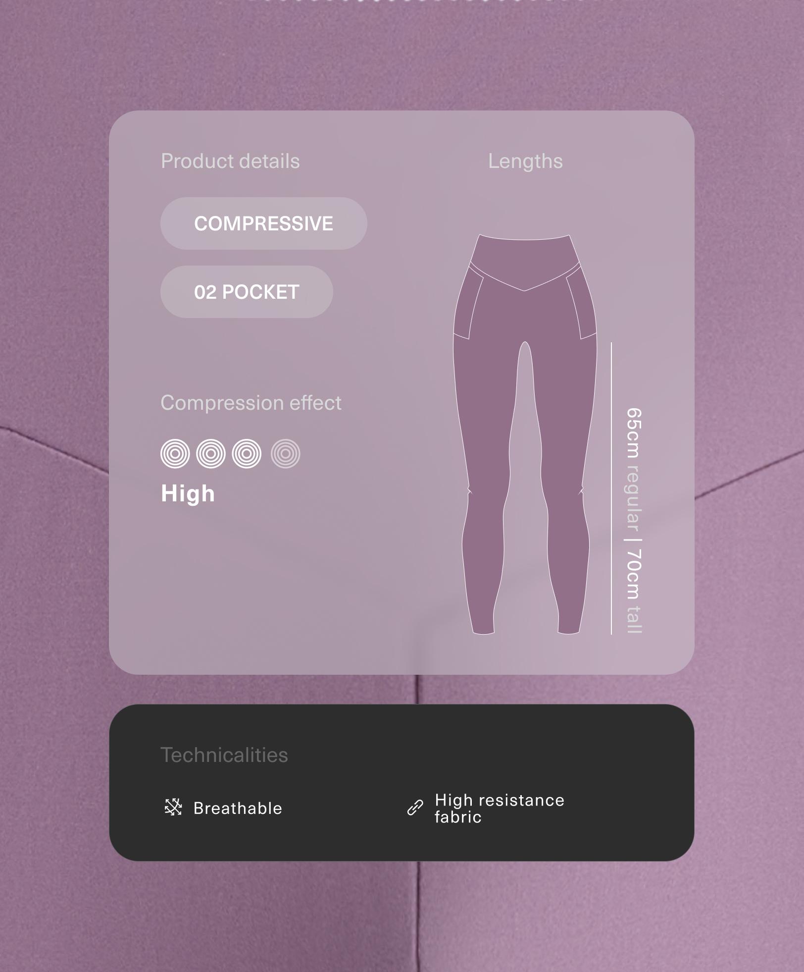 Legging 7/8 high rise Compressive pocket