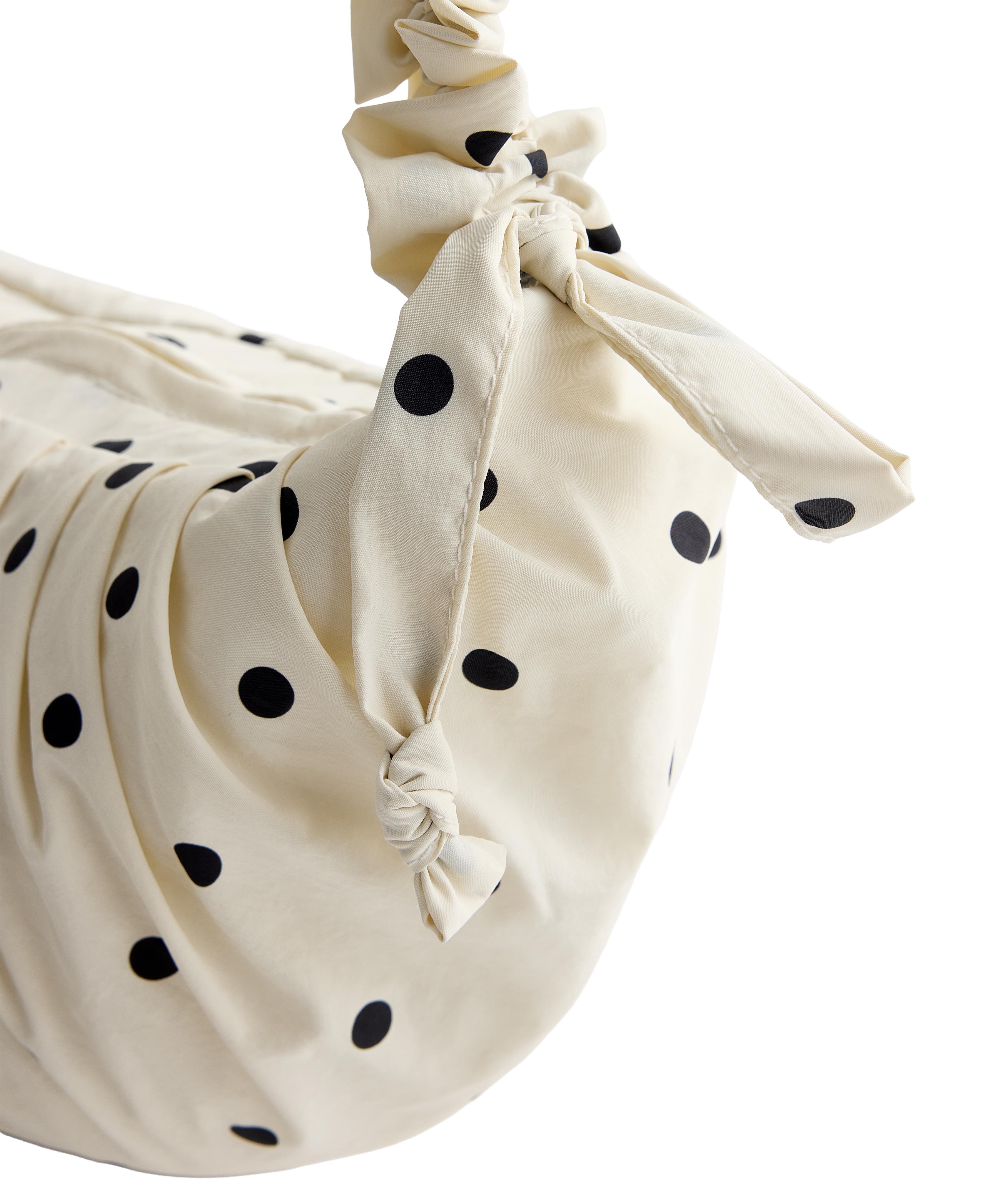 Polka dot crossbody bag — CREAM