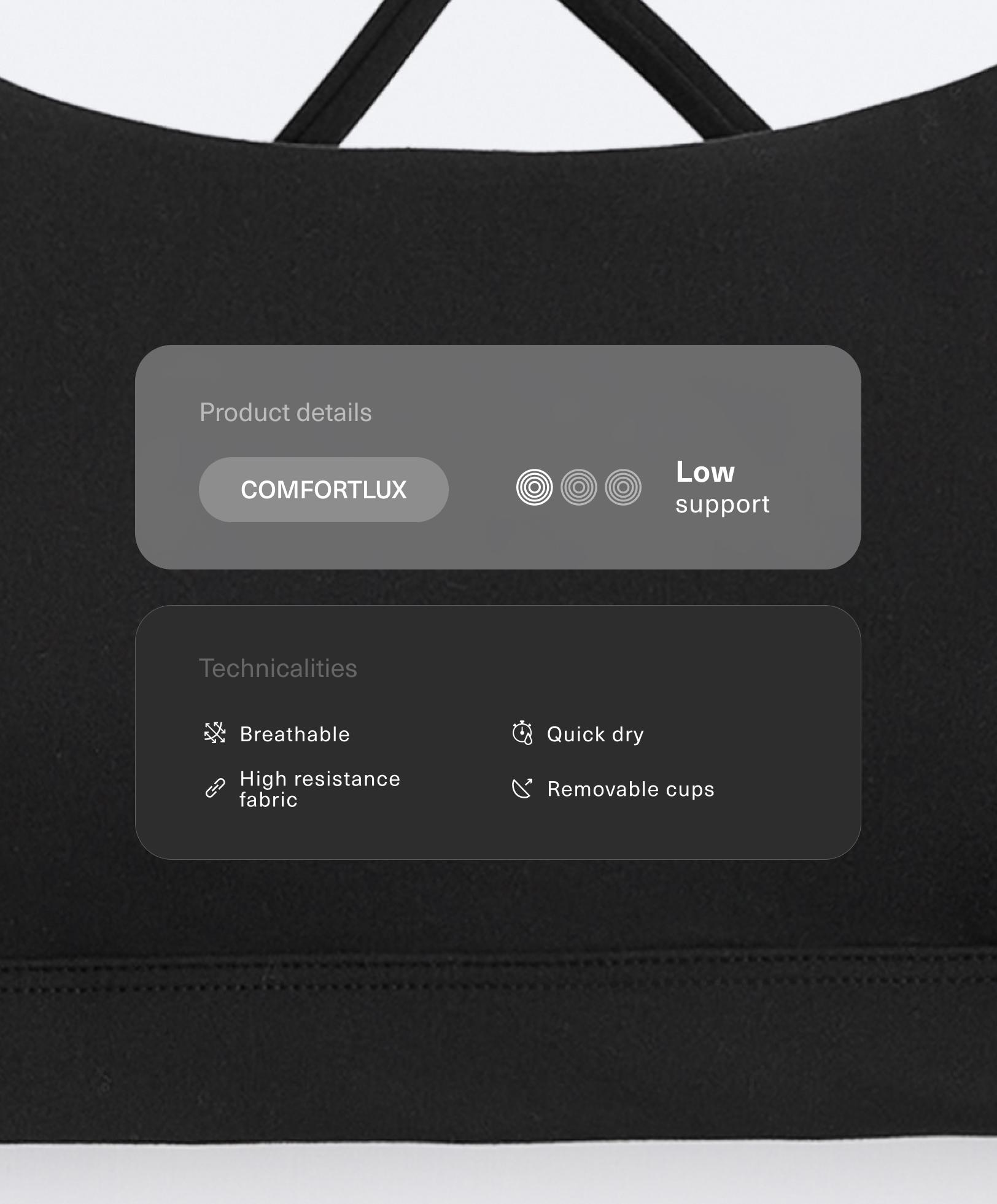 Light-support Comfortlux crossover-strap sports bra Light-support Comfortlux crossover-strap sports bra