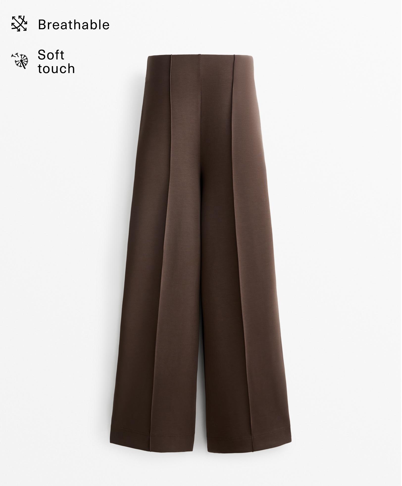 Pantalón recto nervio con modal tacto suave