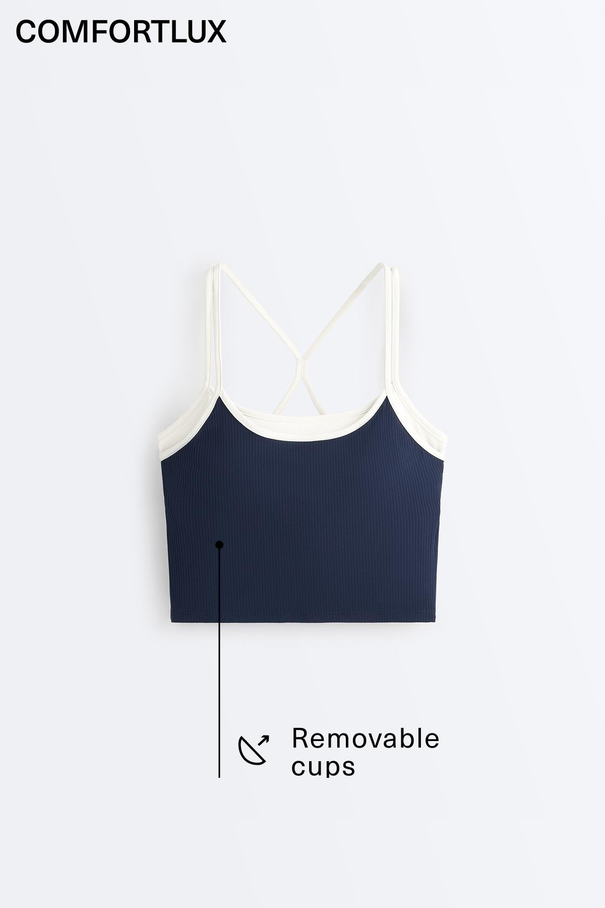 Comfortlux overlay tank top — NAVY BLUE