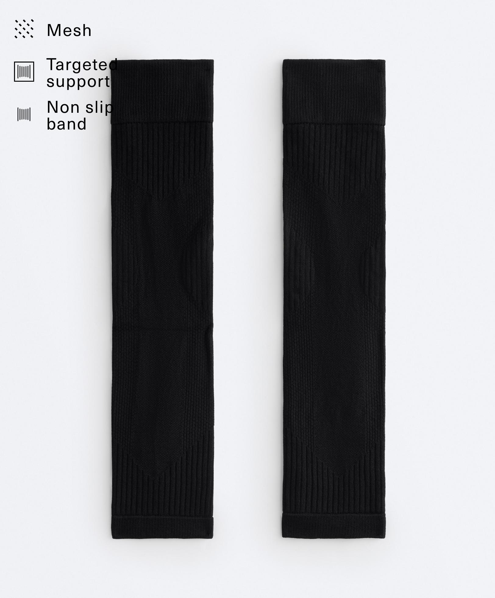 Running arm sleeves — BLACK