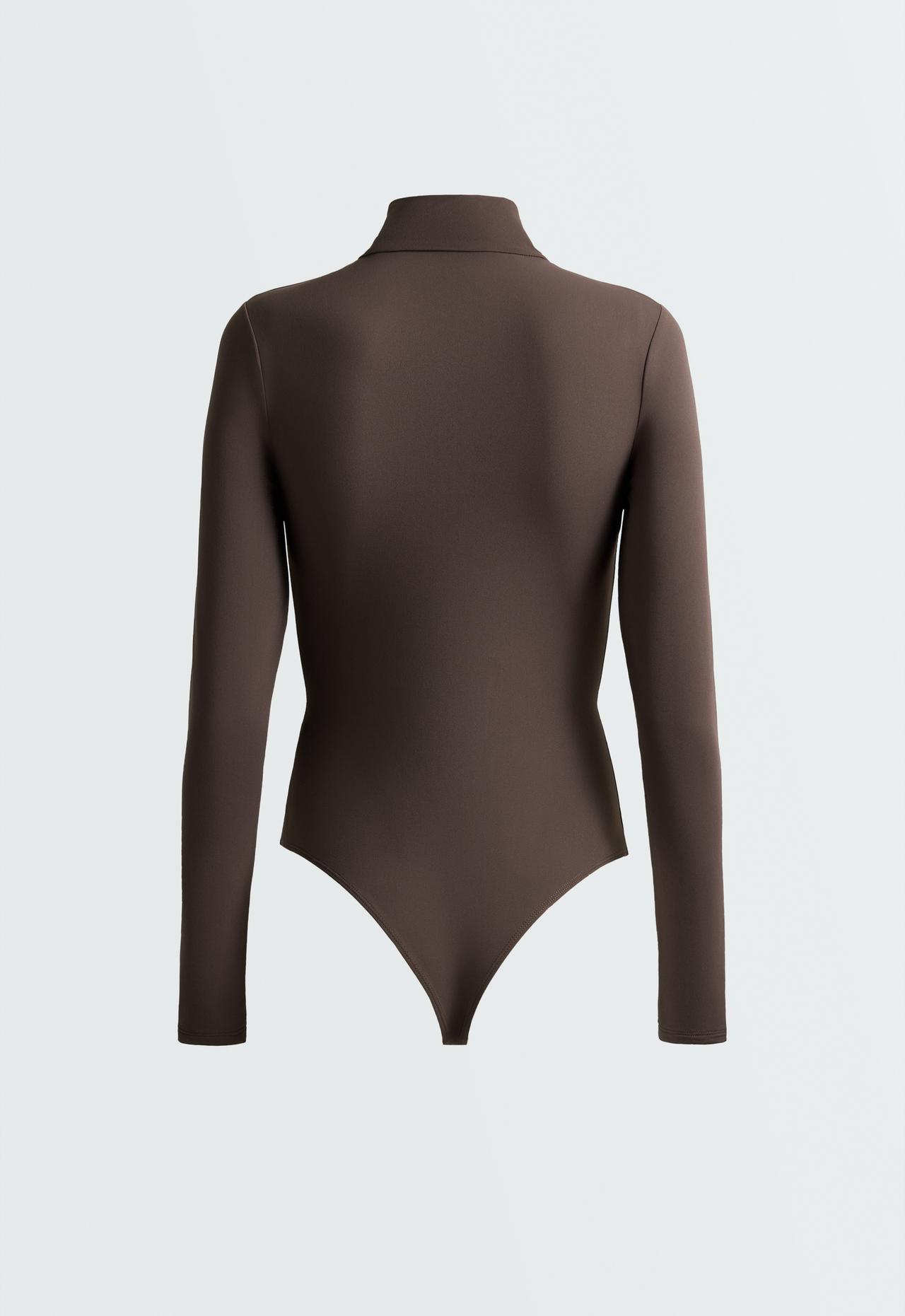 Thermal Base layer half-zip body — DARK BROWN