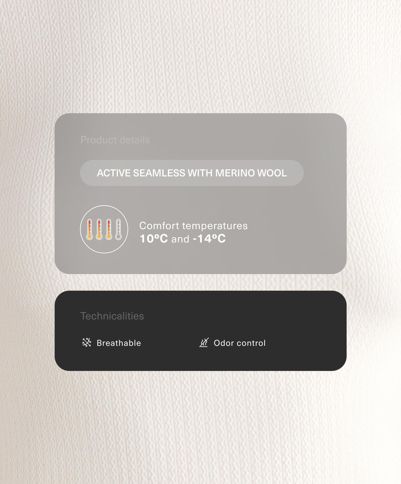 Seamless merino wool base layer T-shirt - Sale Seamless merino wool base layer T-shirt - Sale