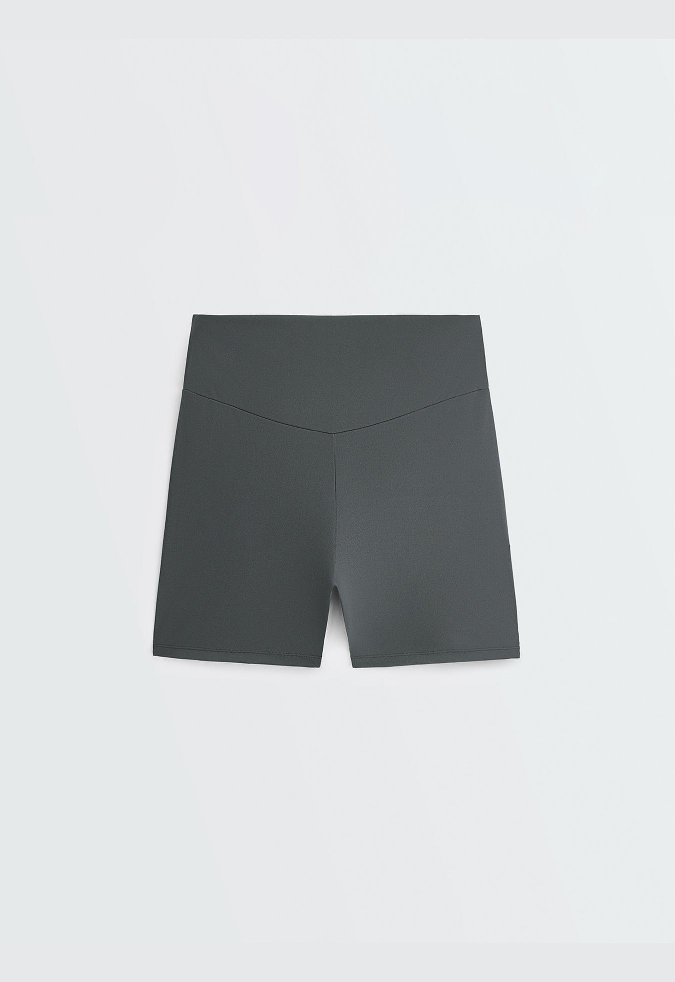 Comfortlux high-waisted 10cm hot pants — STEEL GREY