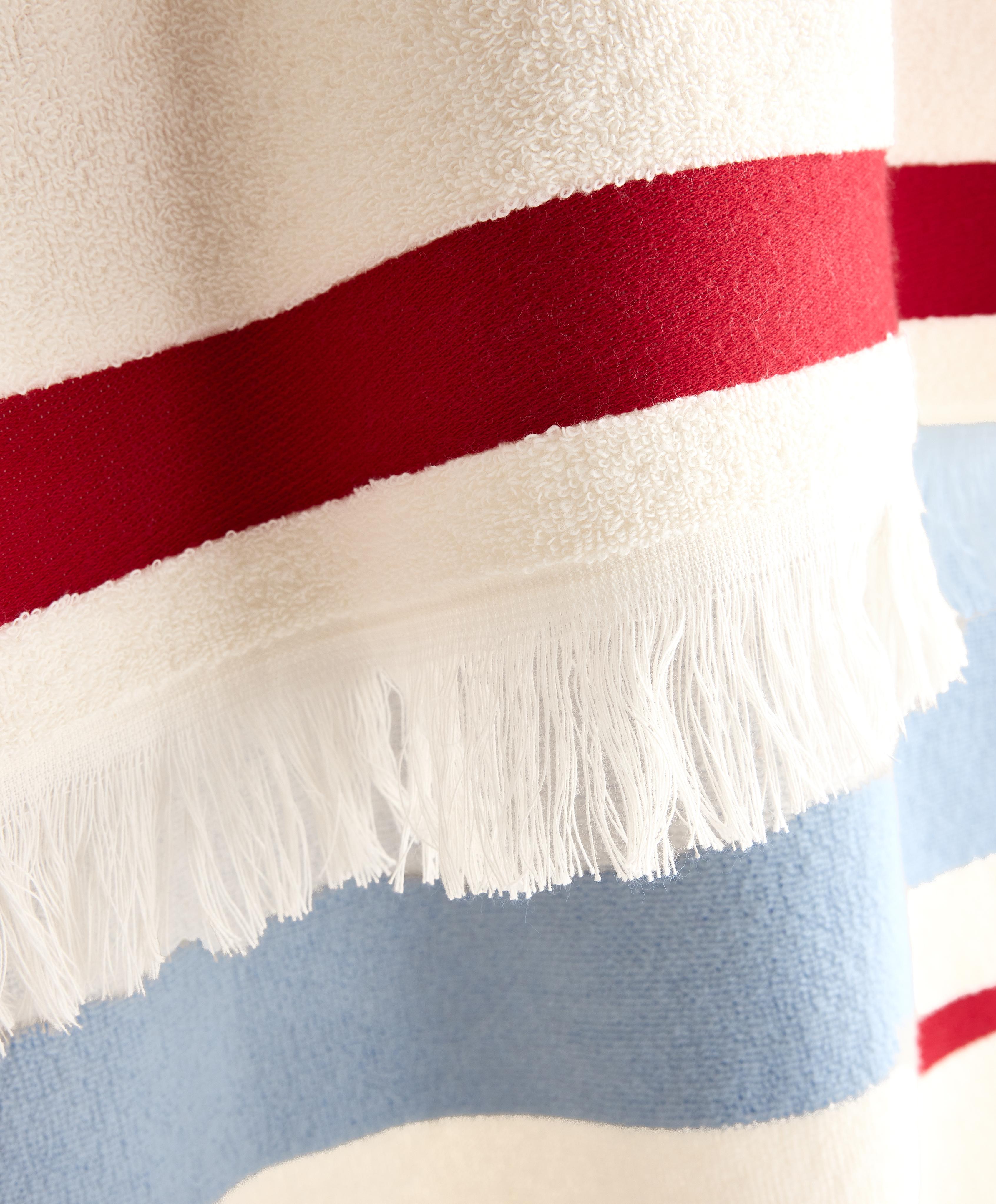 Striped 100% cotton towel — BLUE