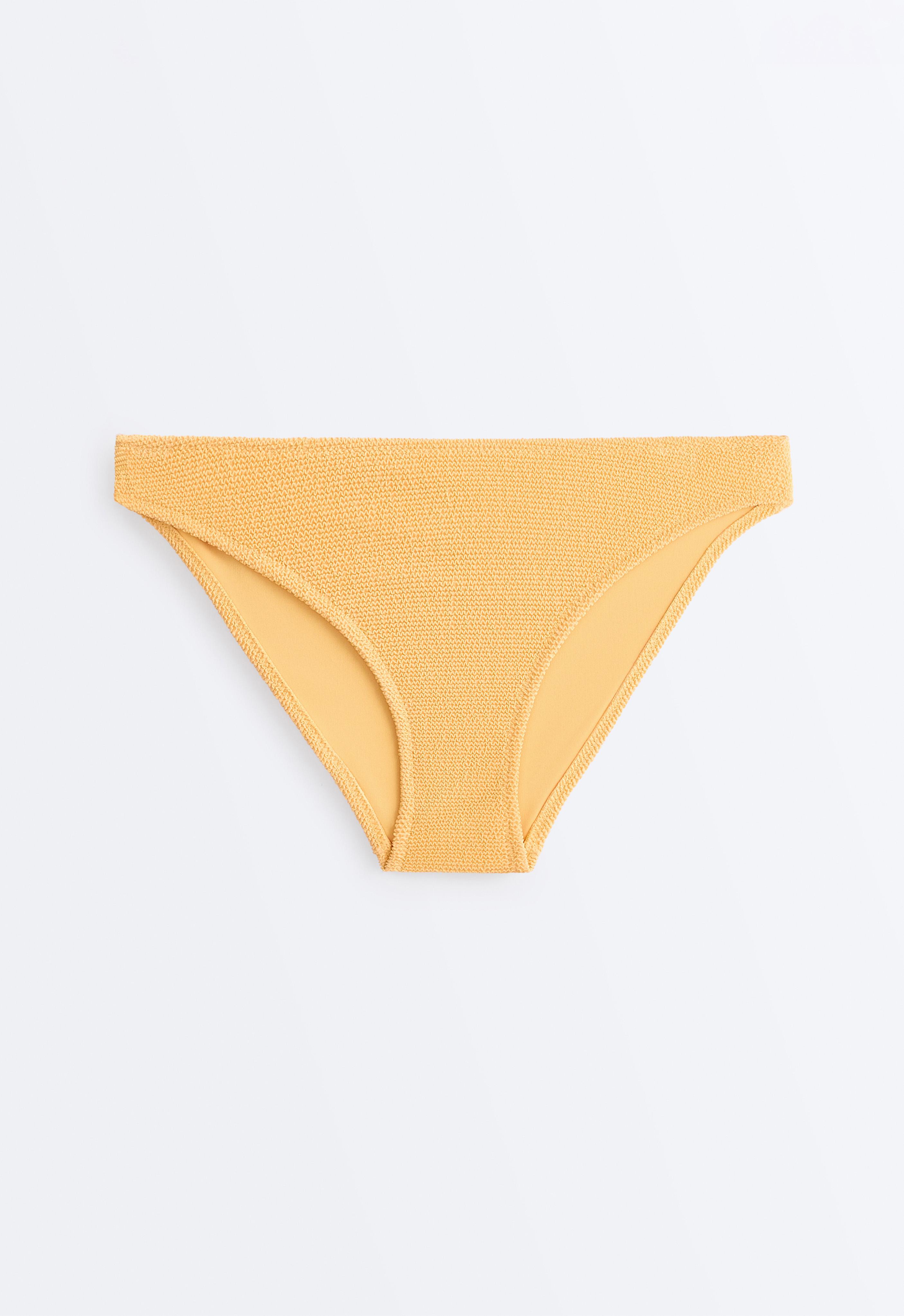 Crinkle classic bikini briefs — BURNT YELLOW