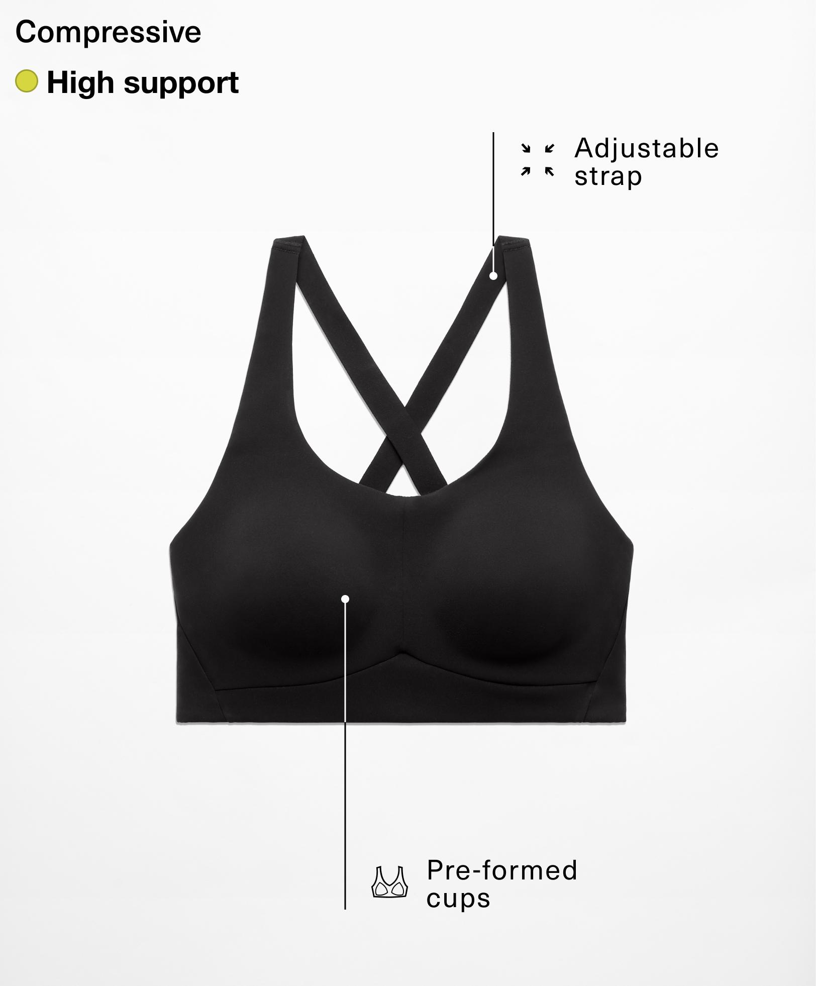 Firm support compressive sports bra