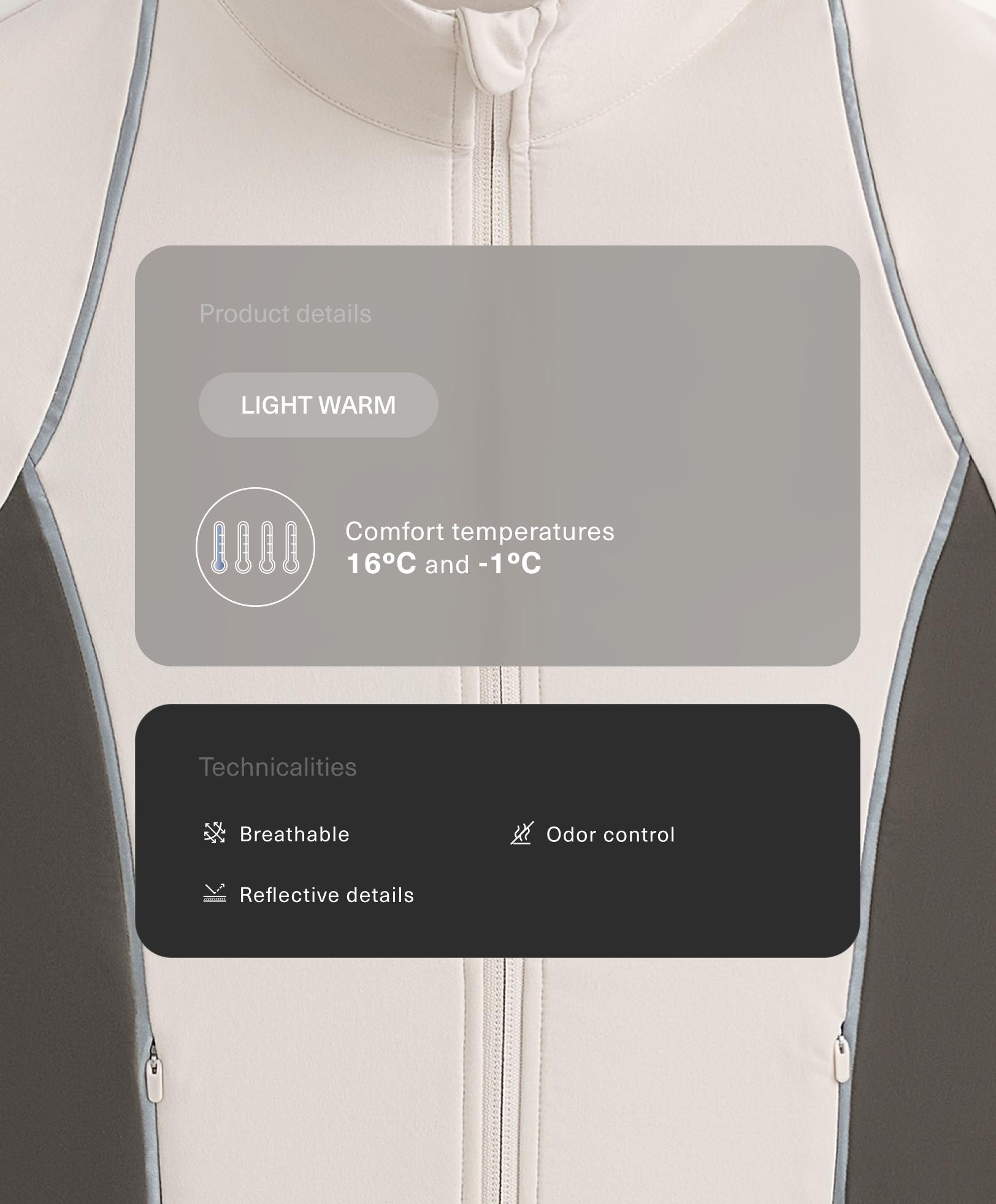 جاكيت تقني دافئ خفيف عاكس جاكيت تقني دافئ خفيف عاكس