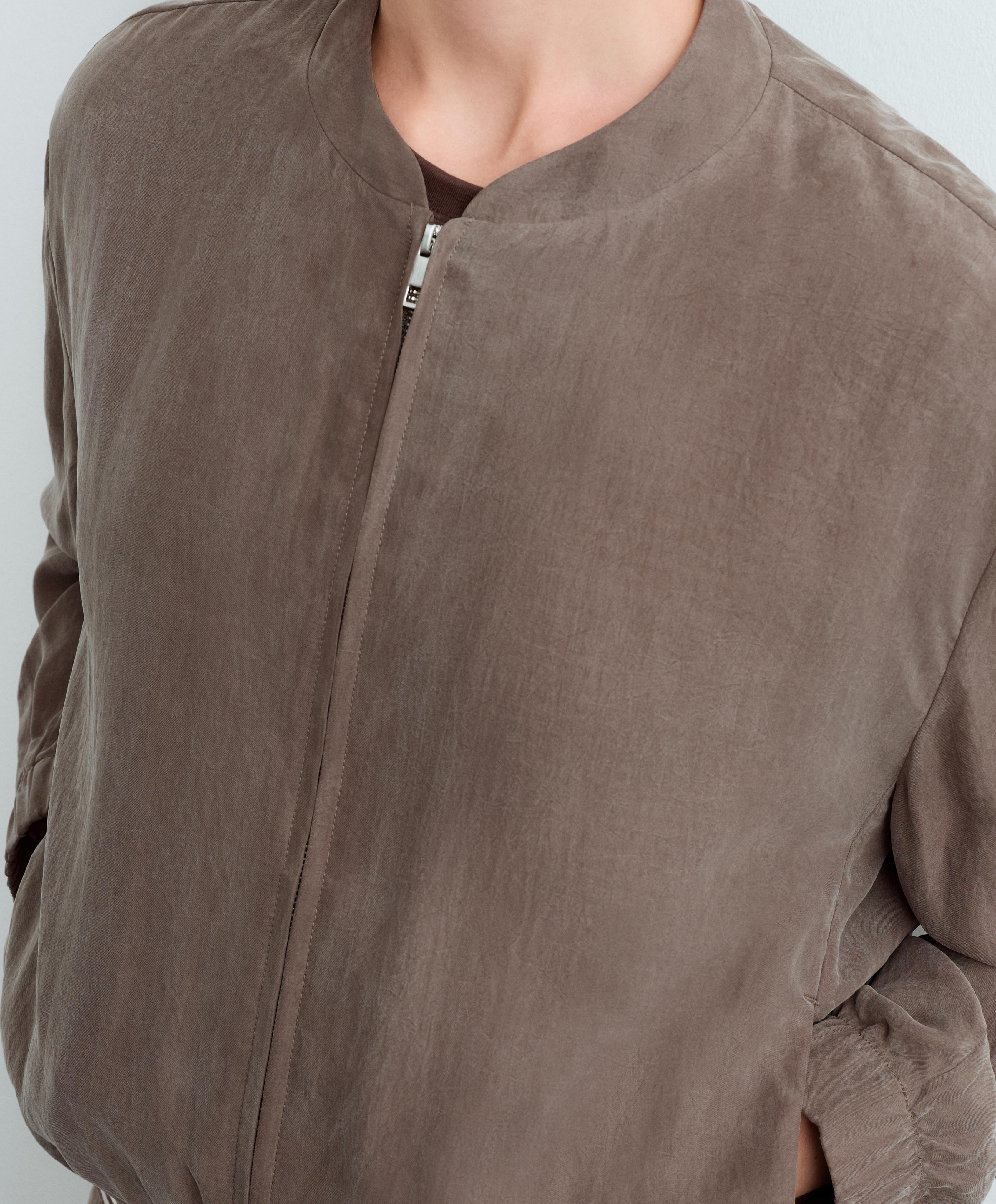 100% lyocell bomber jacket — DARK MINK
