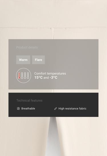 High rise Warm Flare trousers with zips — ECRU 2