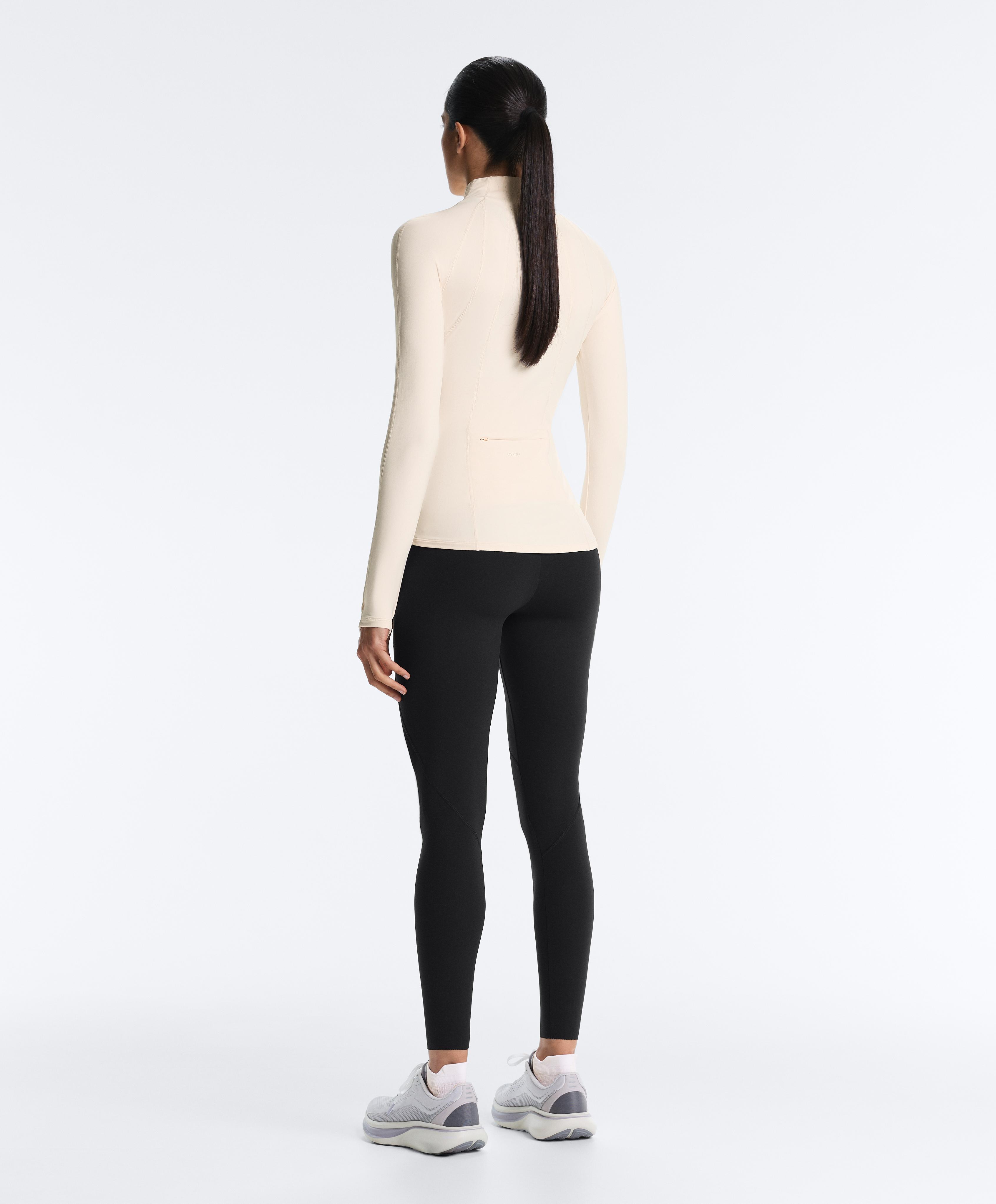 Light warm technical jacket with seams — PALE ECRU