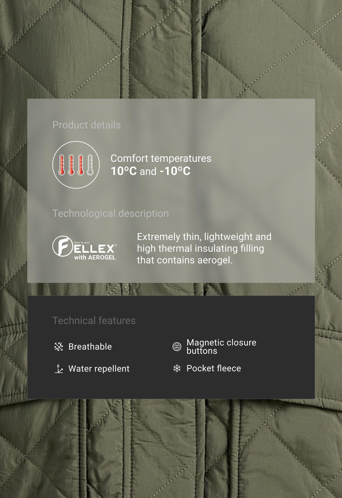 Καπιτονέ ζακέτα FELLEX® Aerogel με ρόμβος&nbsp;