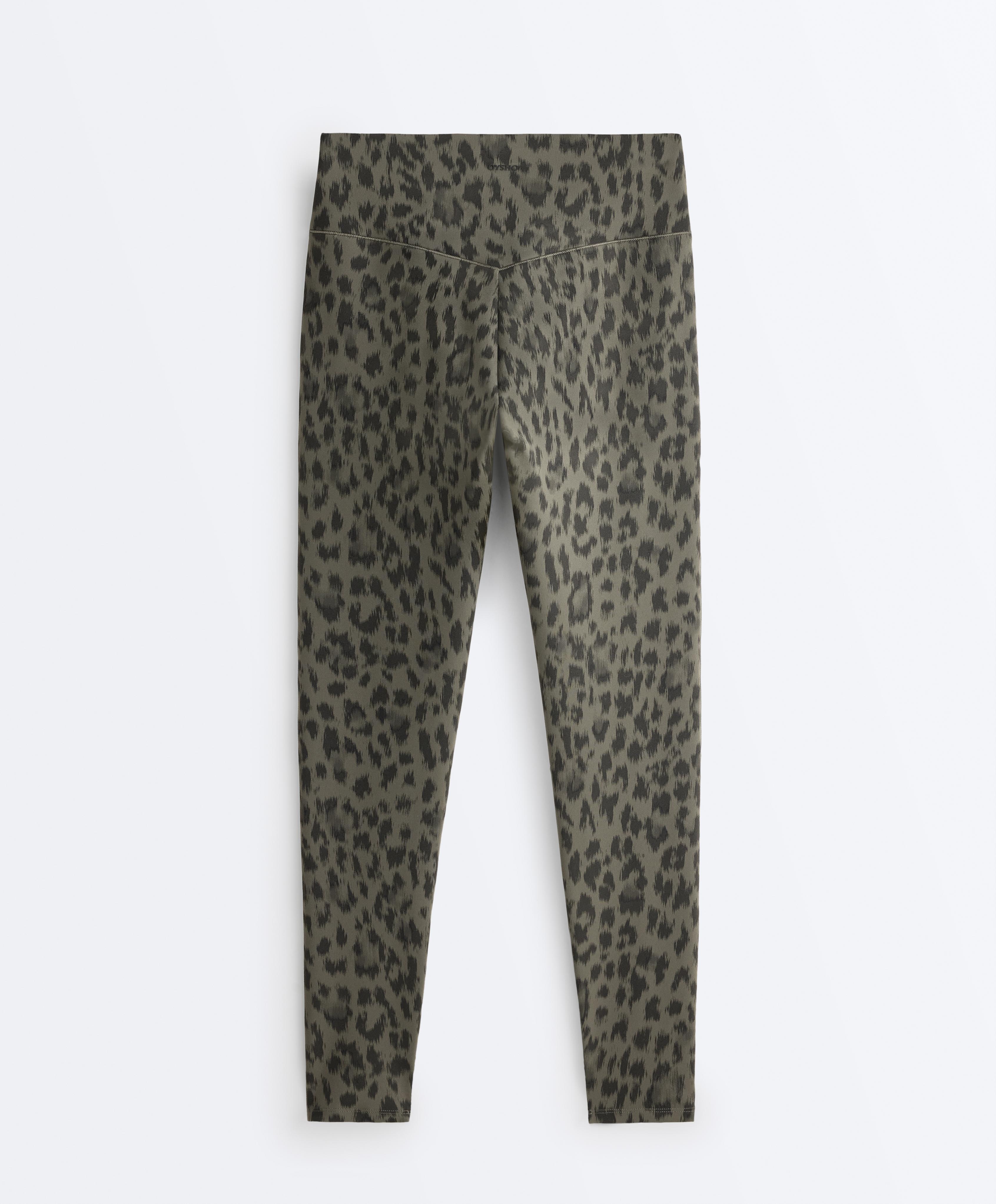 Evermove leopard print high-rise ankle-length leggings | OYSHO