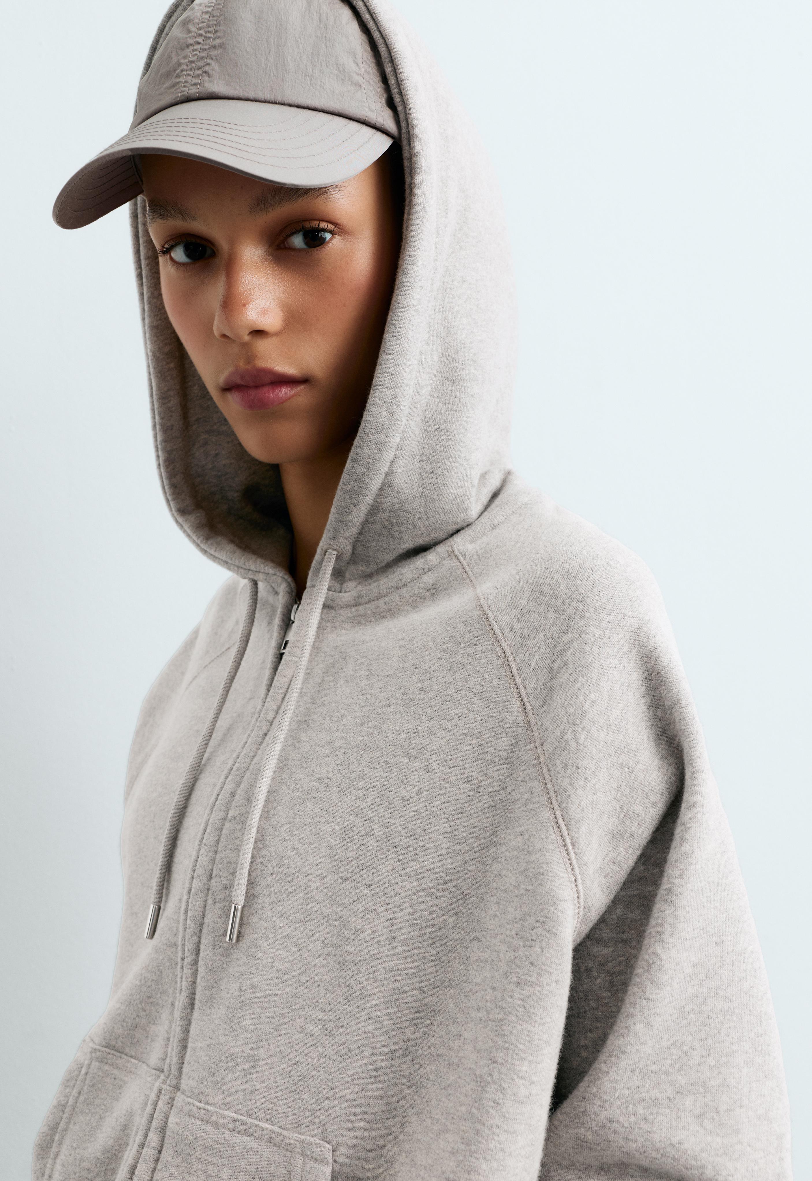 Zip-up fleece hoodie