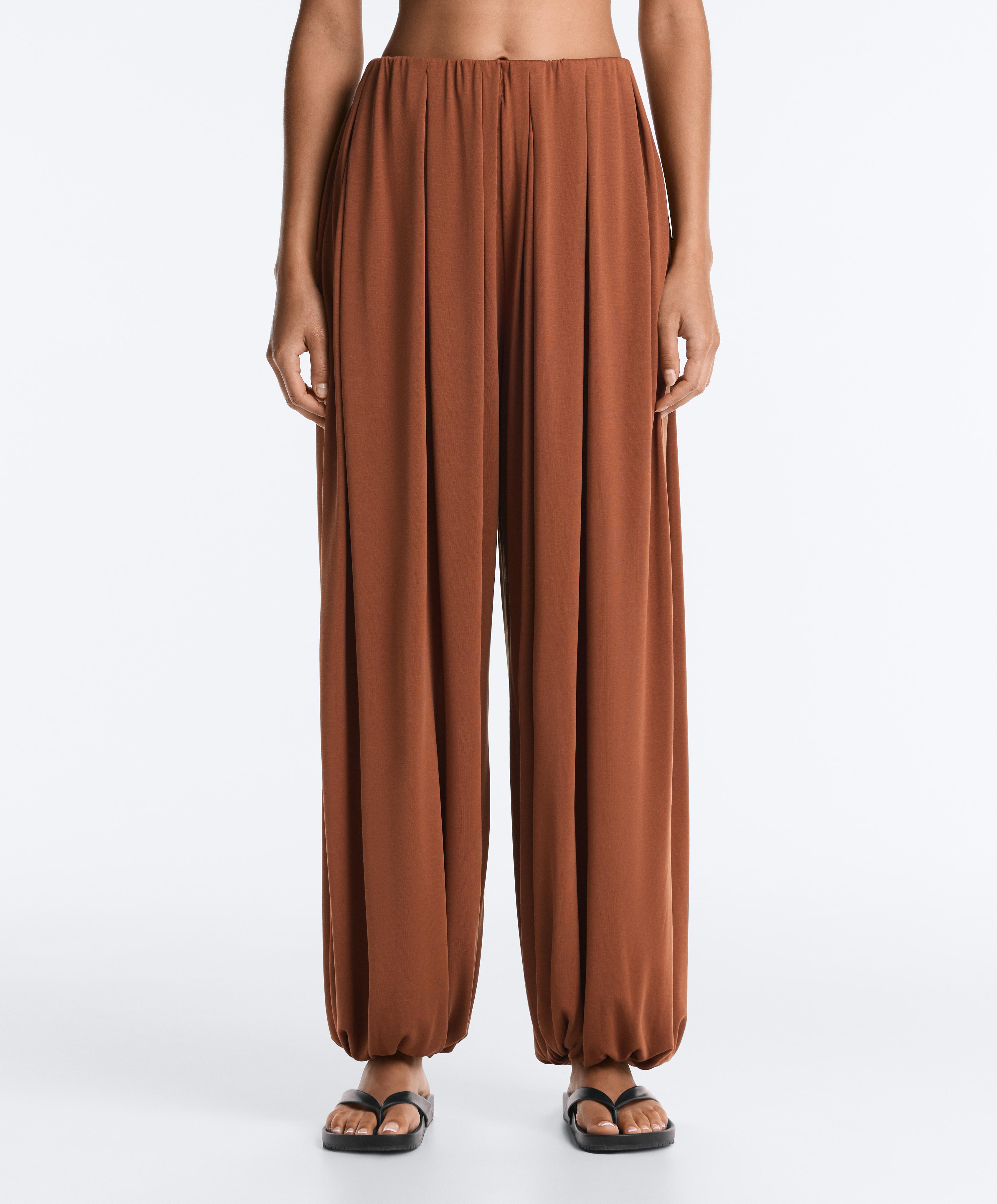 Modal blend Balloon trousers — TERRACOTTA