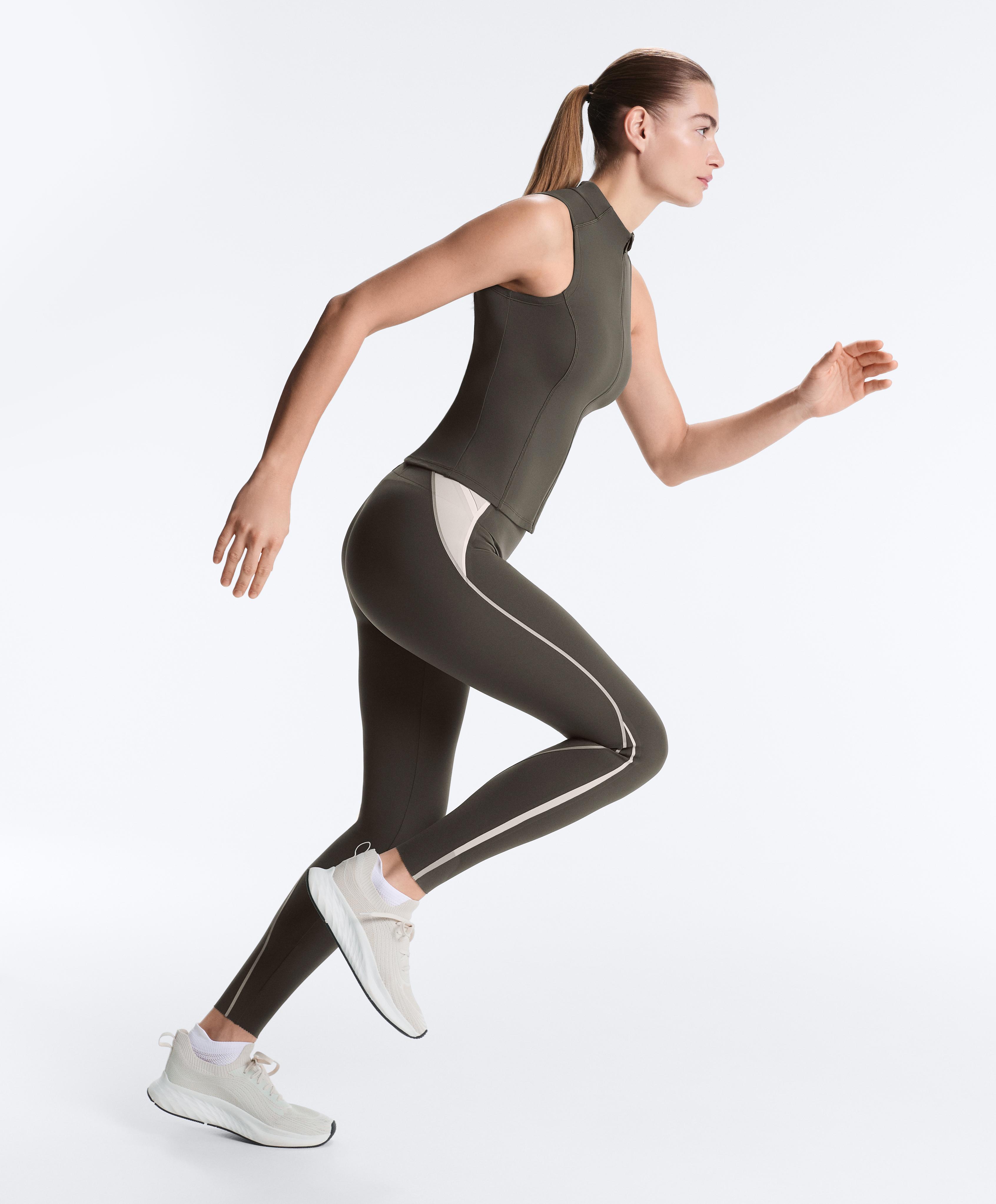 Sleeveless zip T-shirt — CHARCOAL GREY
