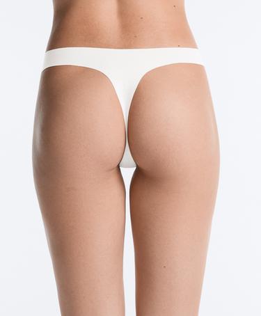 5 laser-cut invisible polyamide blend thongs — MID-YELLOW 4