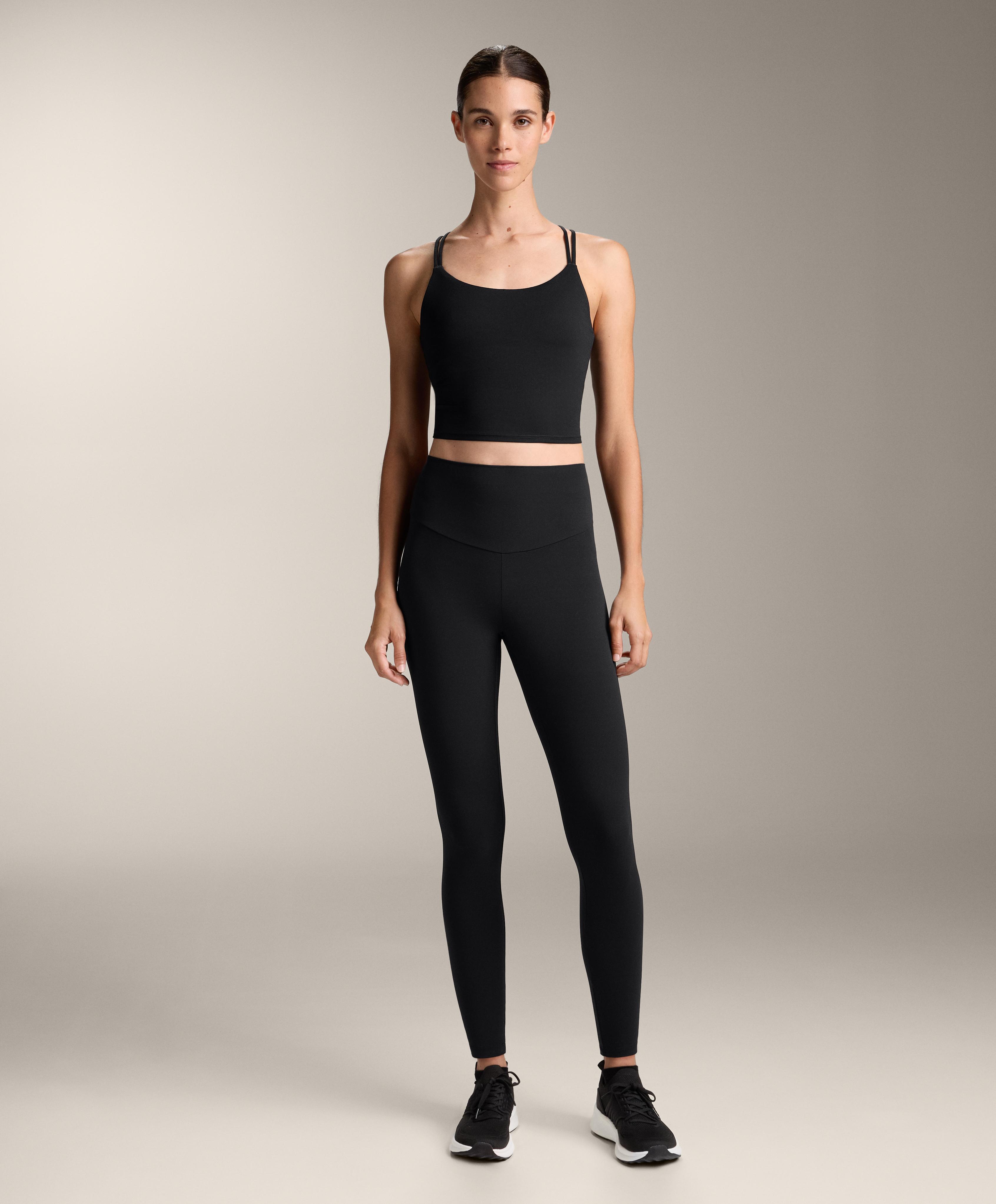 Comfortlux super high-rise ankle-length leggings — BLACK